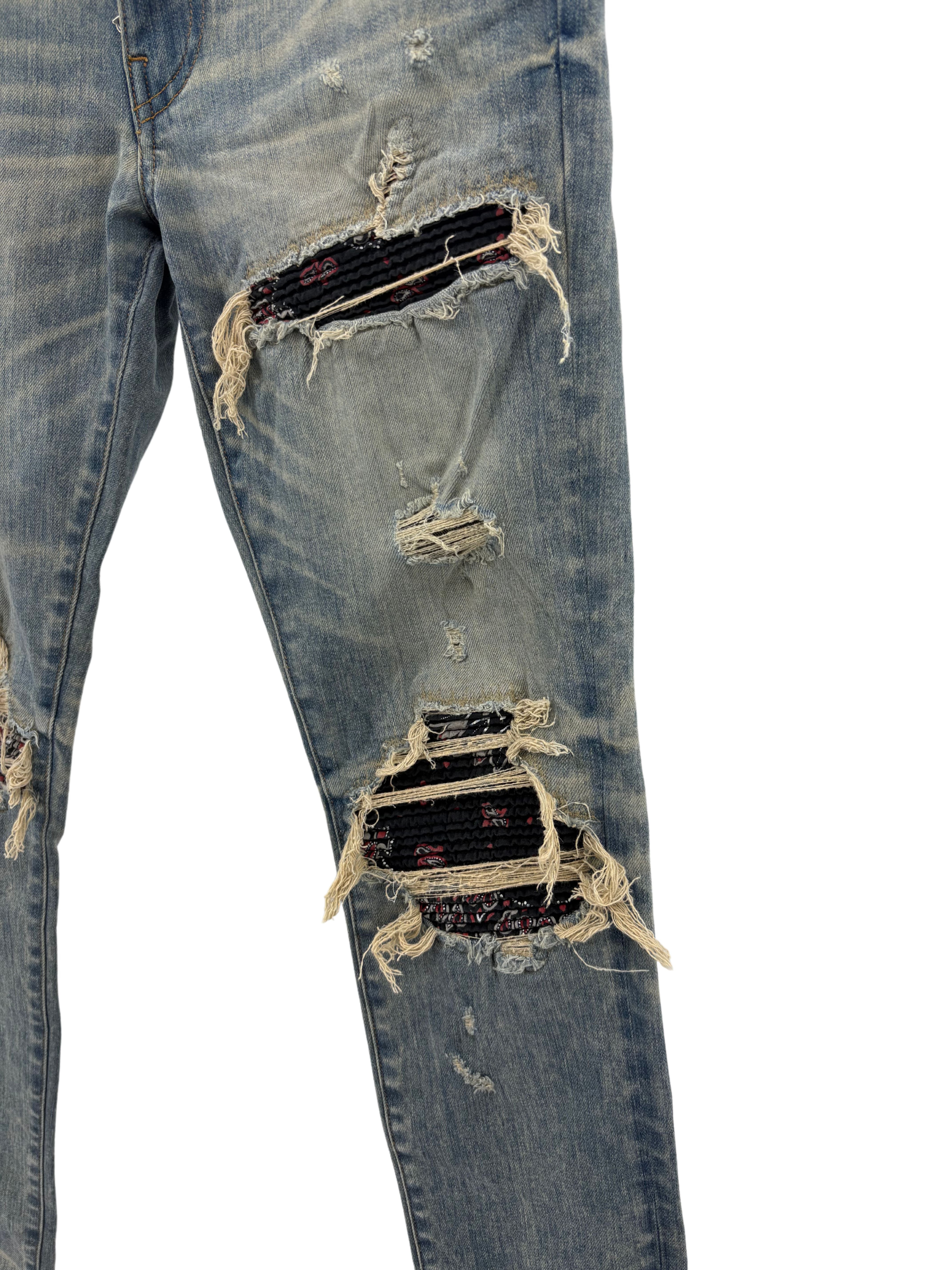 Amiri MX1 Distressed Jeans - Blue