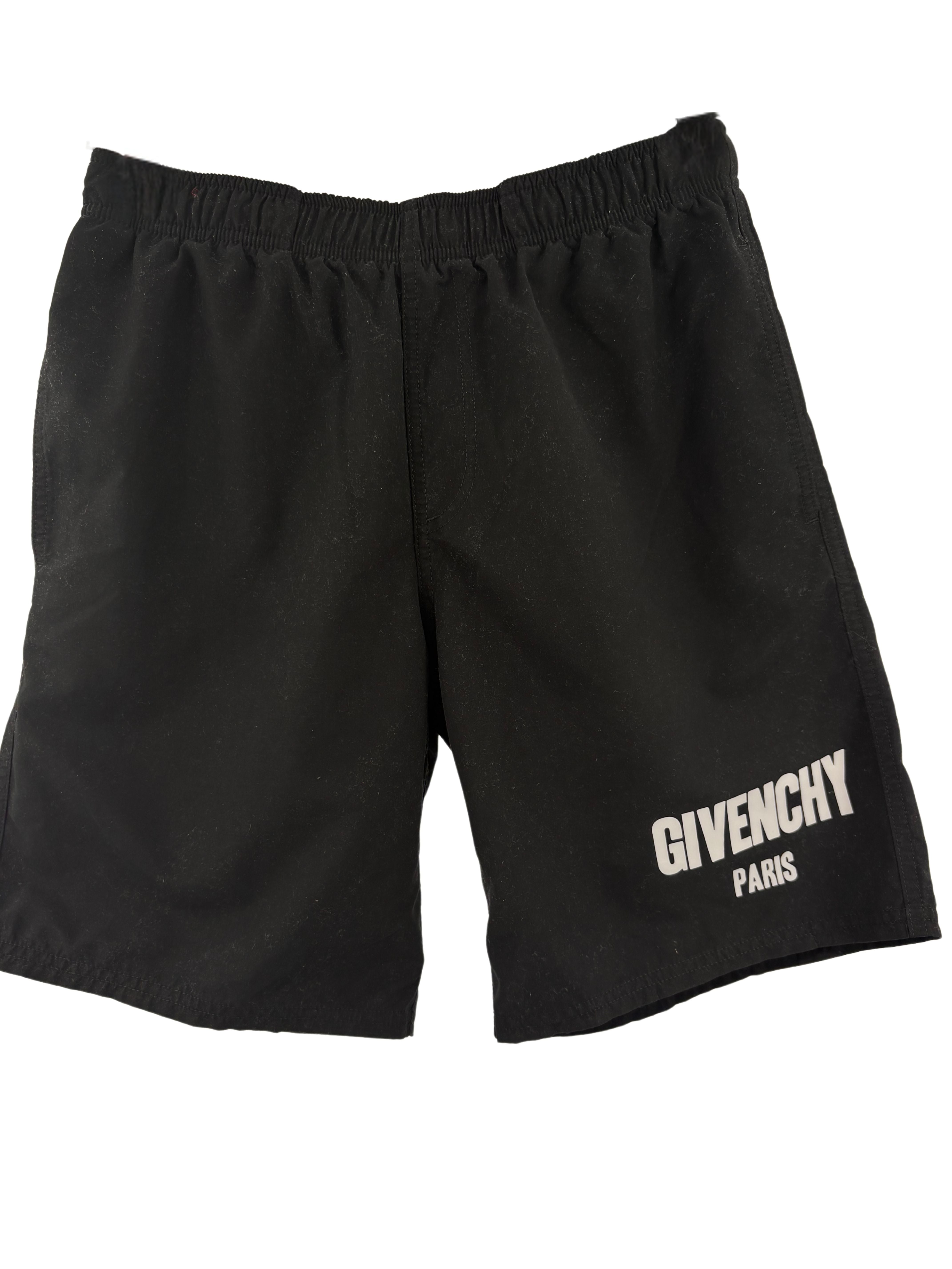 Givenchy Printed Logo Nylon Swimshorts - Black Givenchy