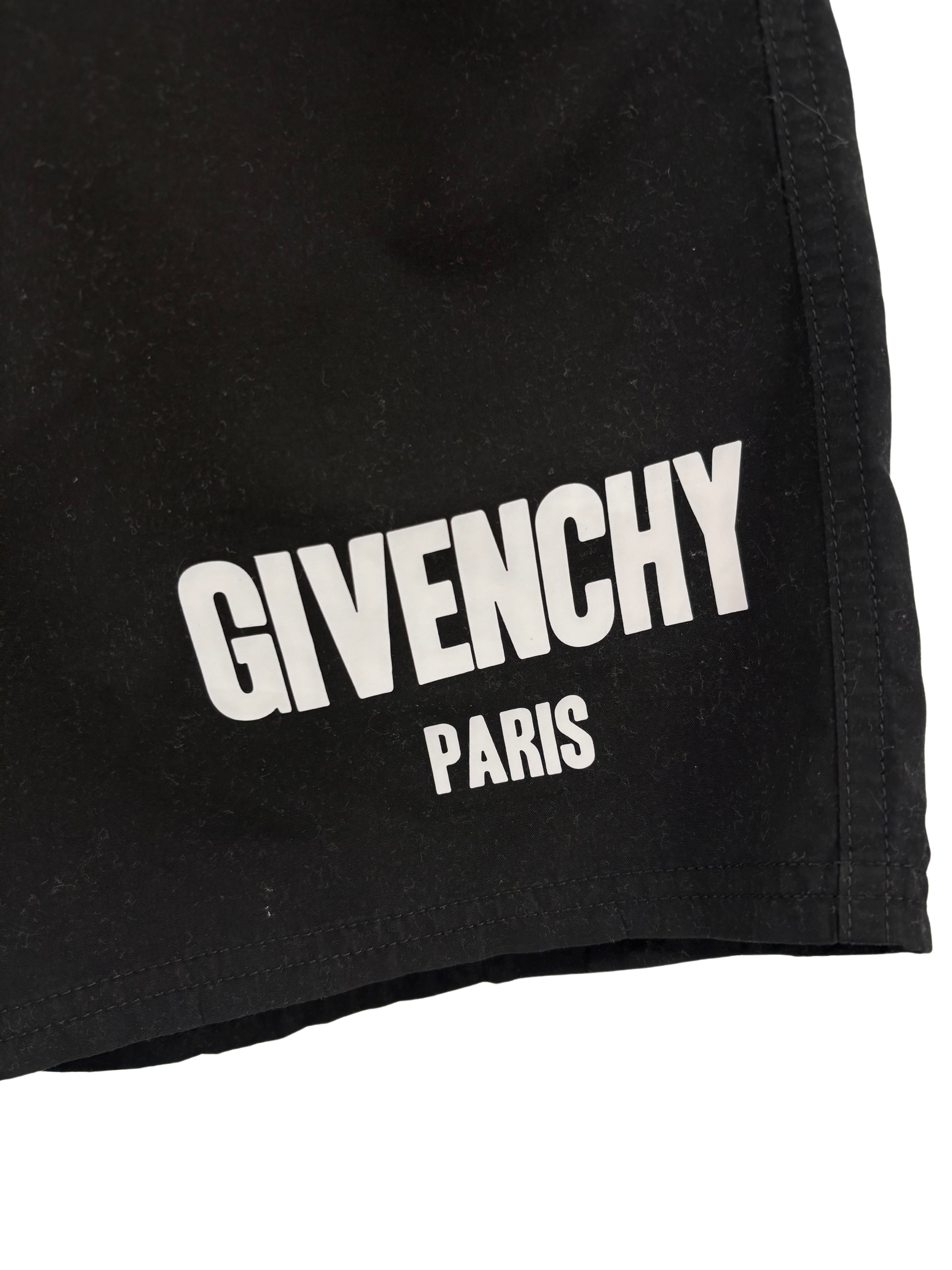 Givenchy Printed Logo Nylon Swimshorts - Black Givenchy