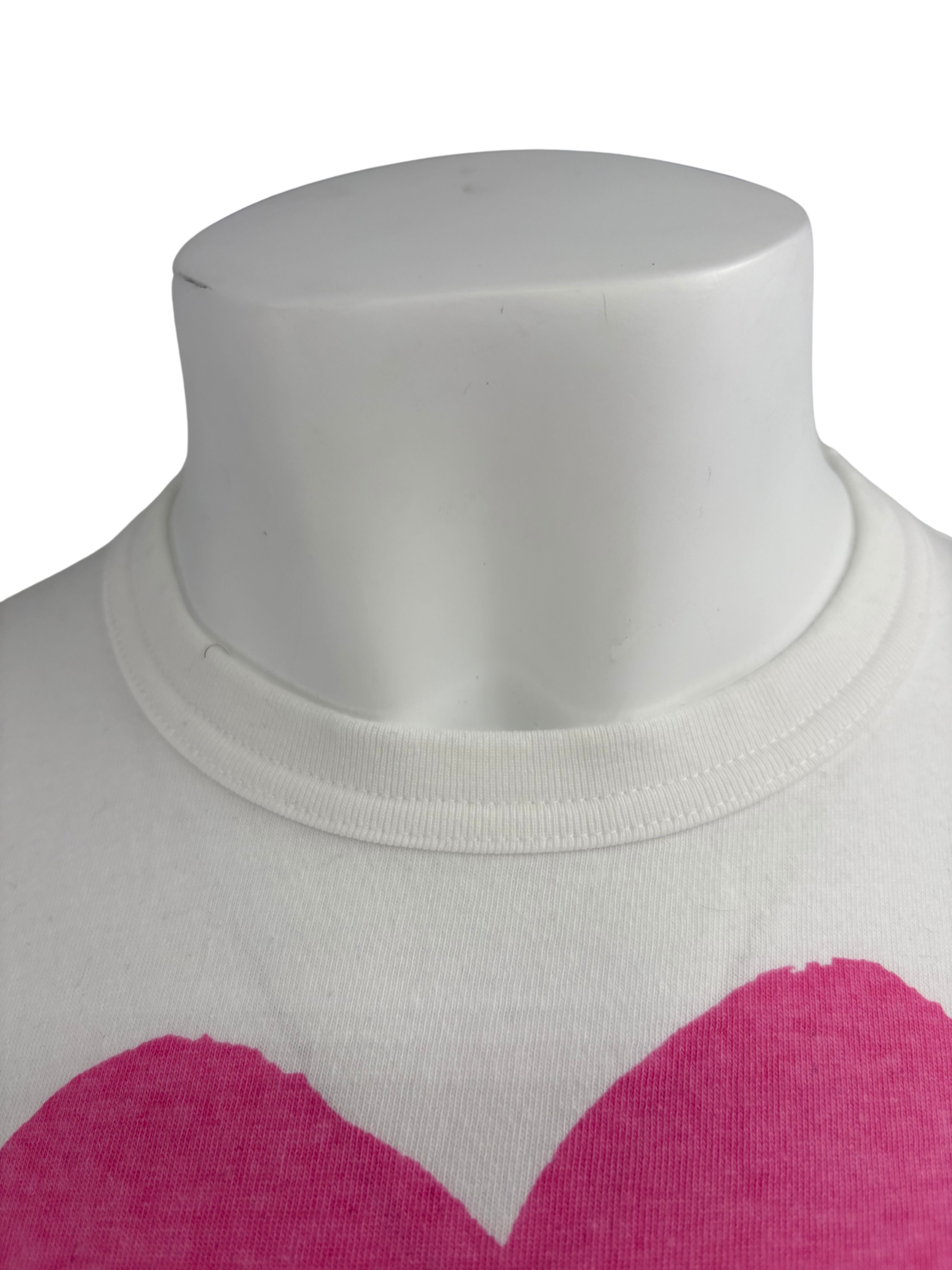Comme des Garcon Peeping Hearts T-Shirt - White Comme de garson