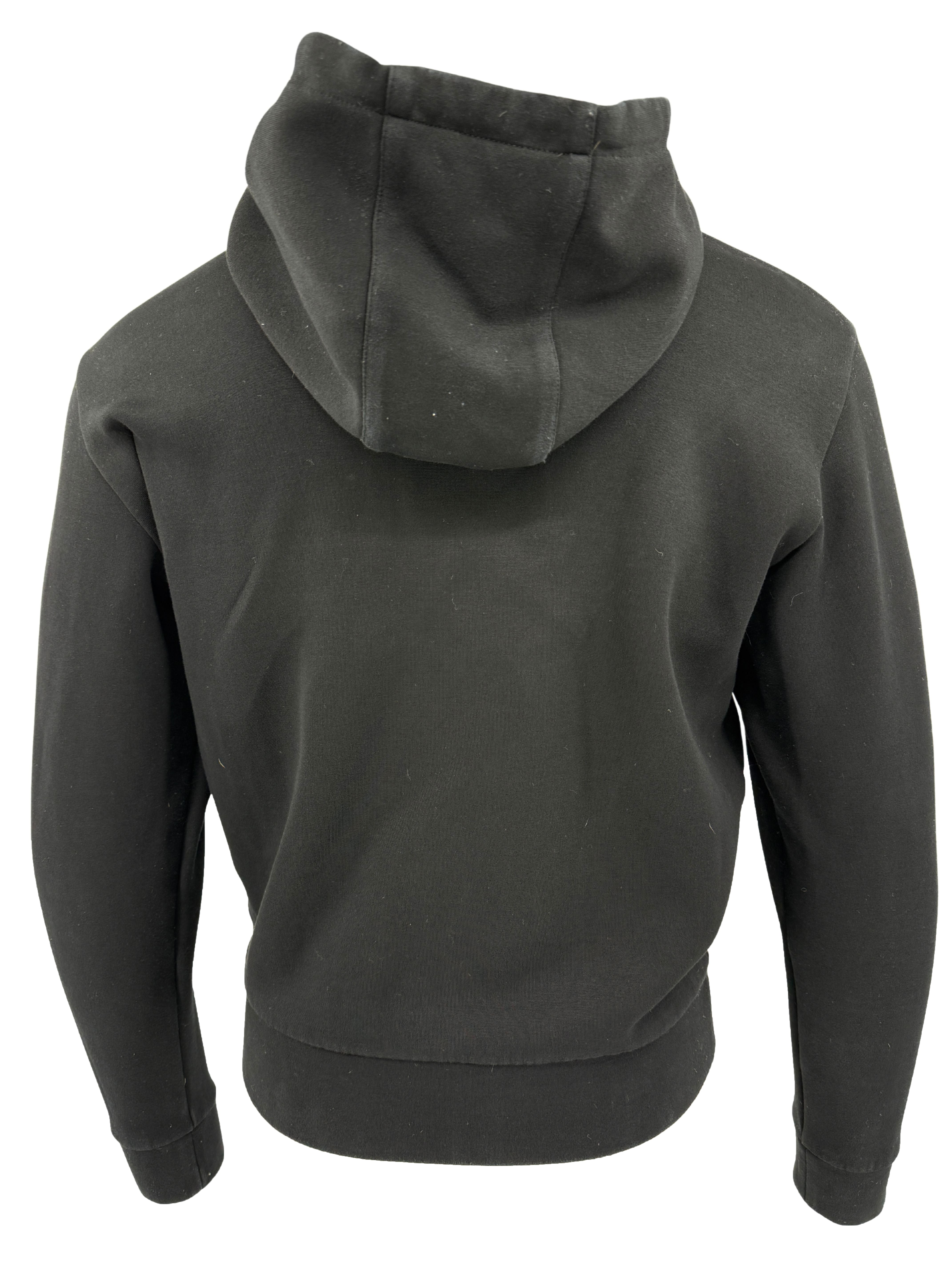 Prada Embossed Logo Hoodie - Black