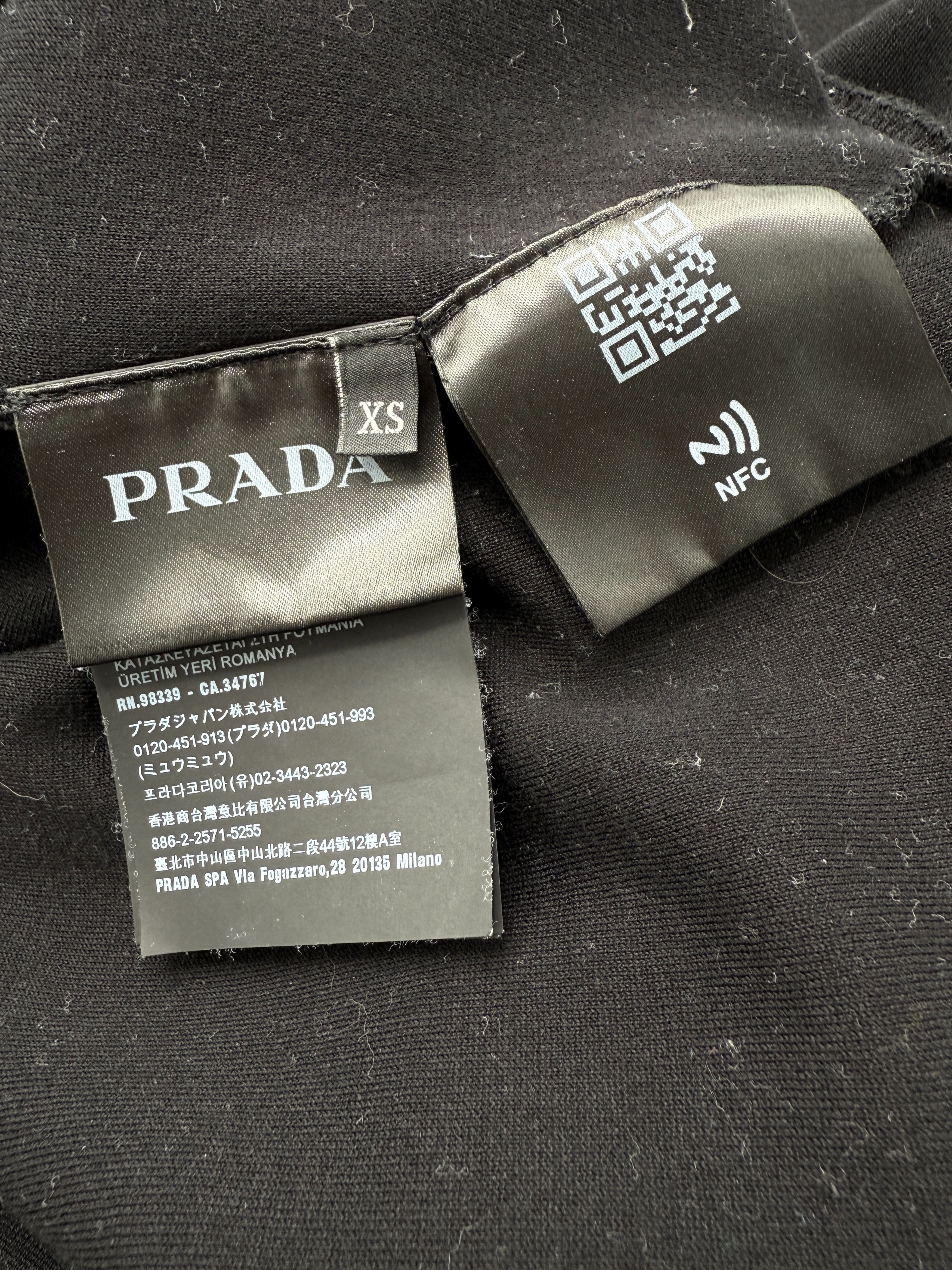 Prada Embossed Logo Hoodie - Black