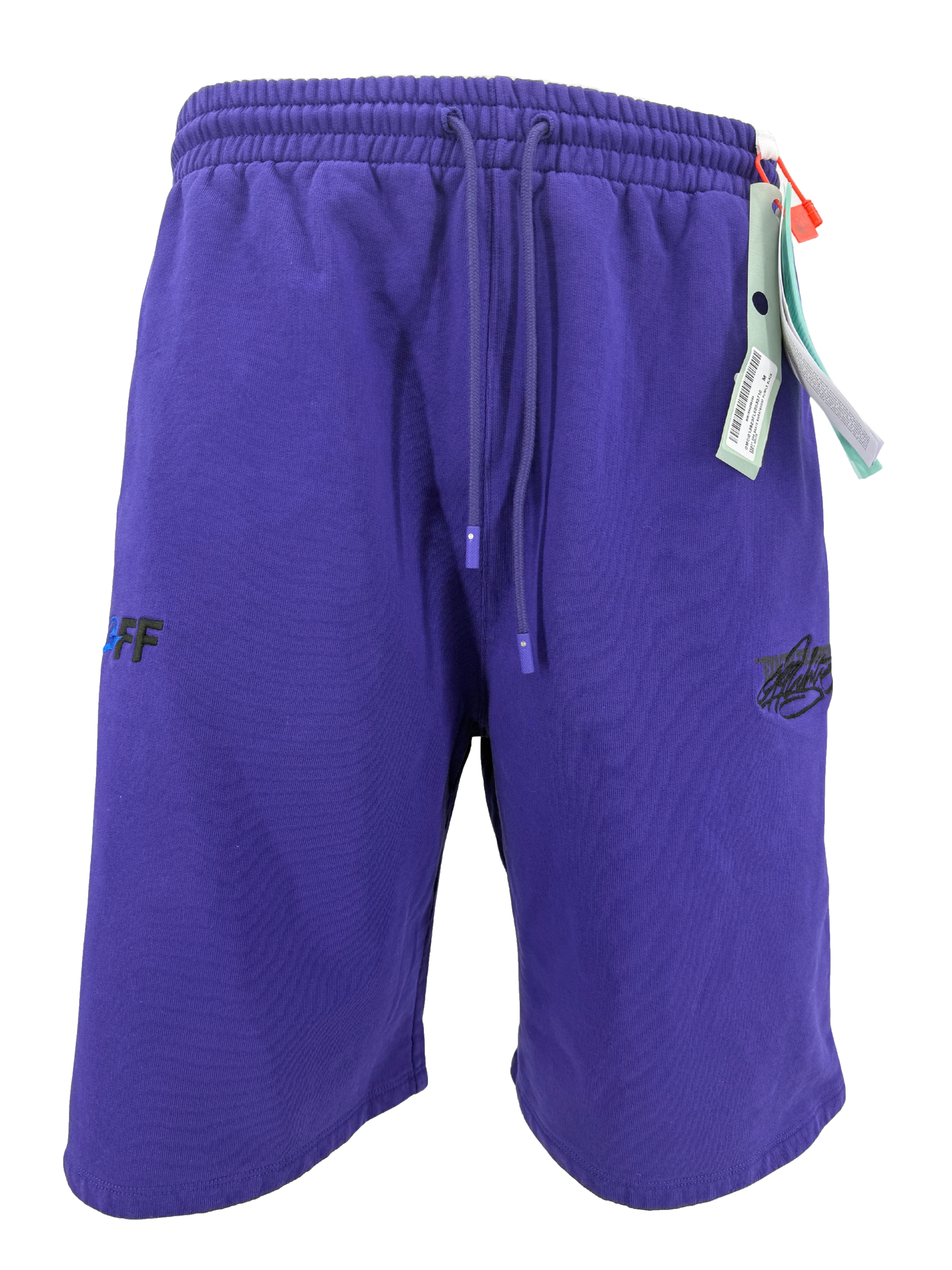 Off-White Opposite Arrow Skate Sweat Shorts - Purple (Unused) Off-White