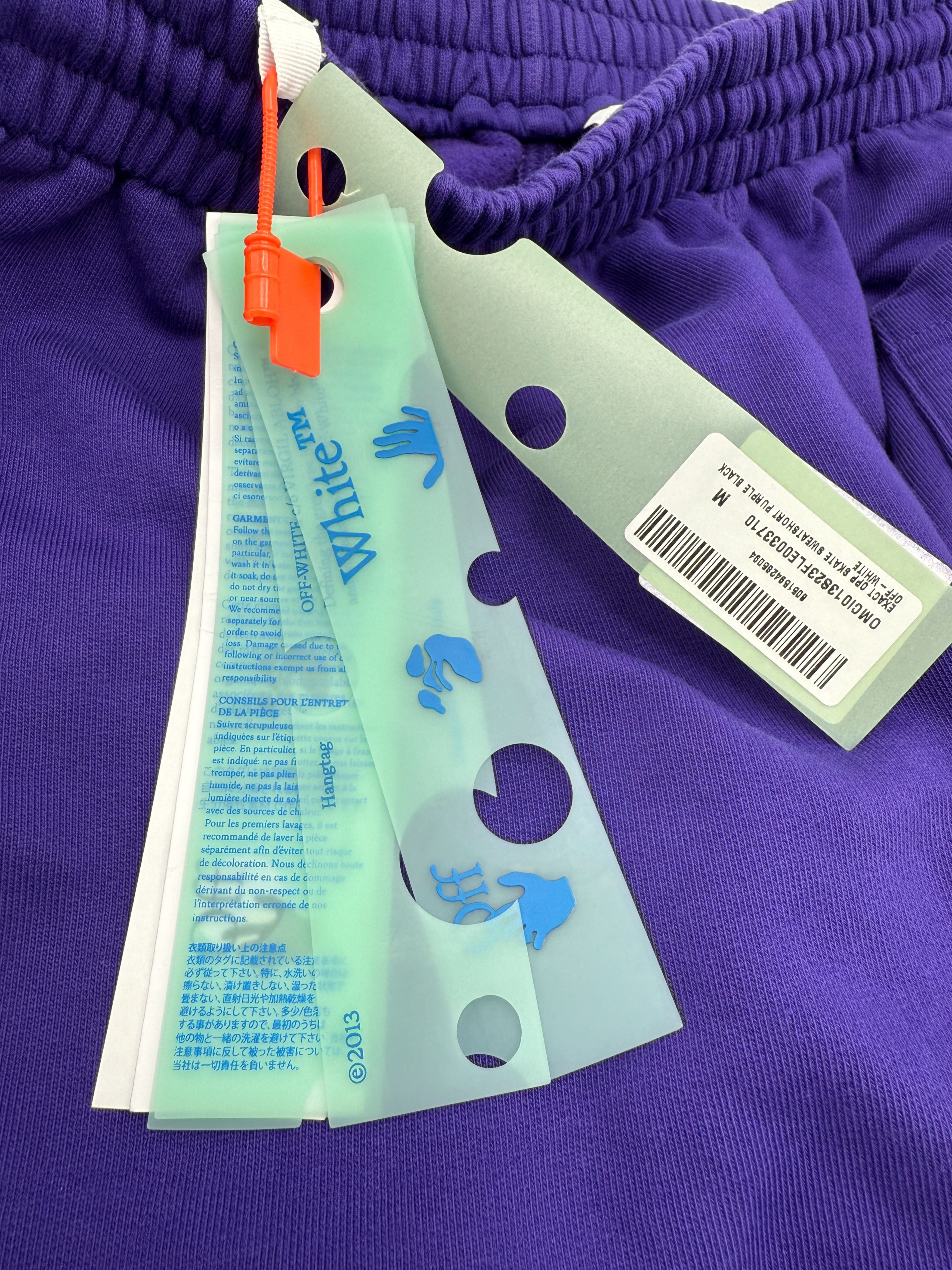 Off-White Opposite Arrow Skate Sweat Shorts - Purple (Unused) Off-White