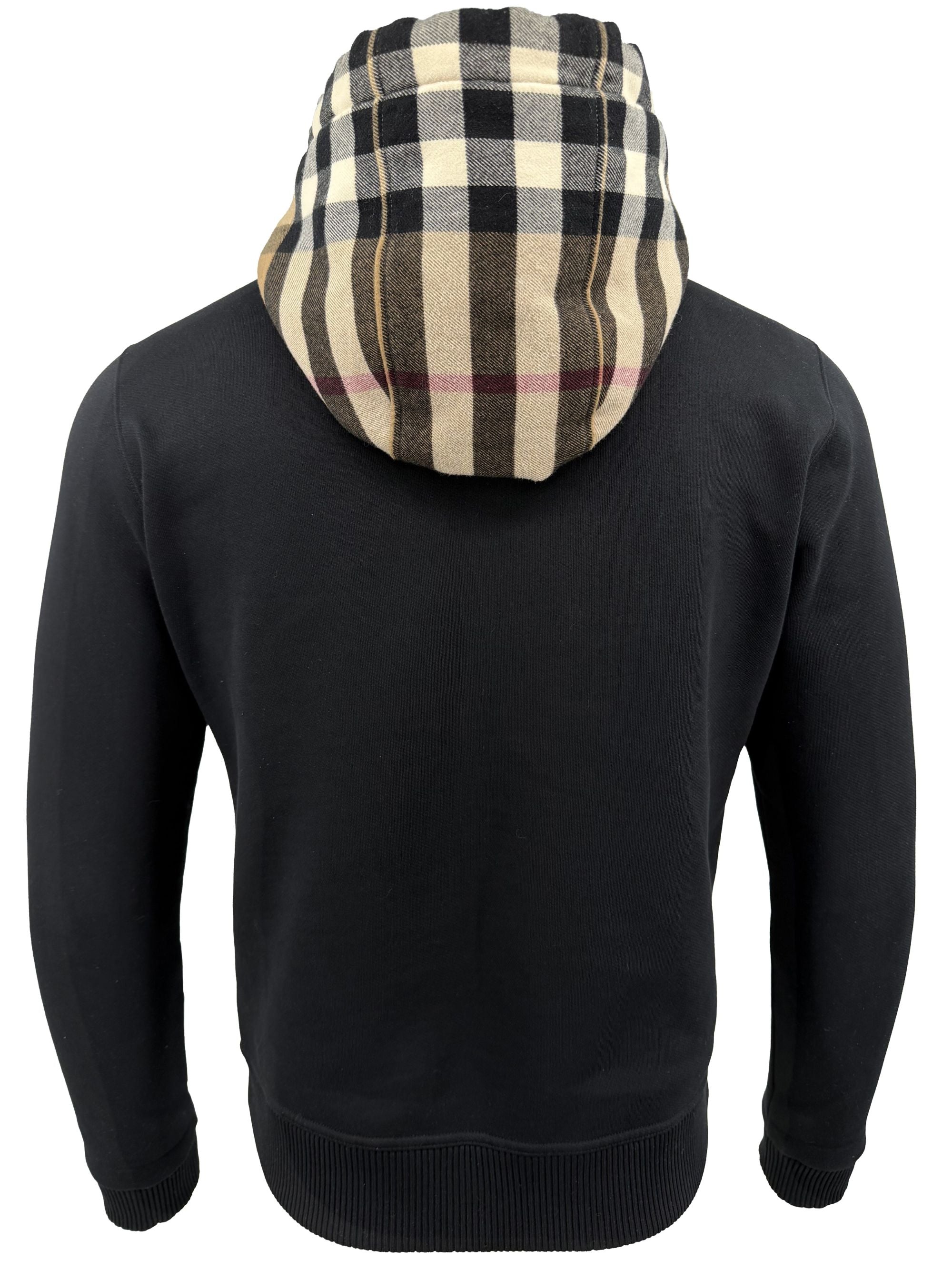 Burberry Check Hood Zip Up - Black Burberry