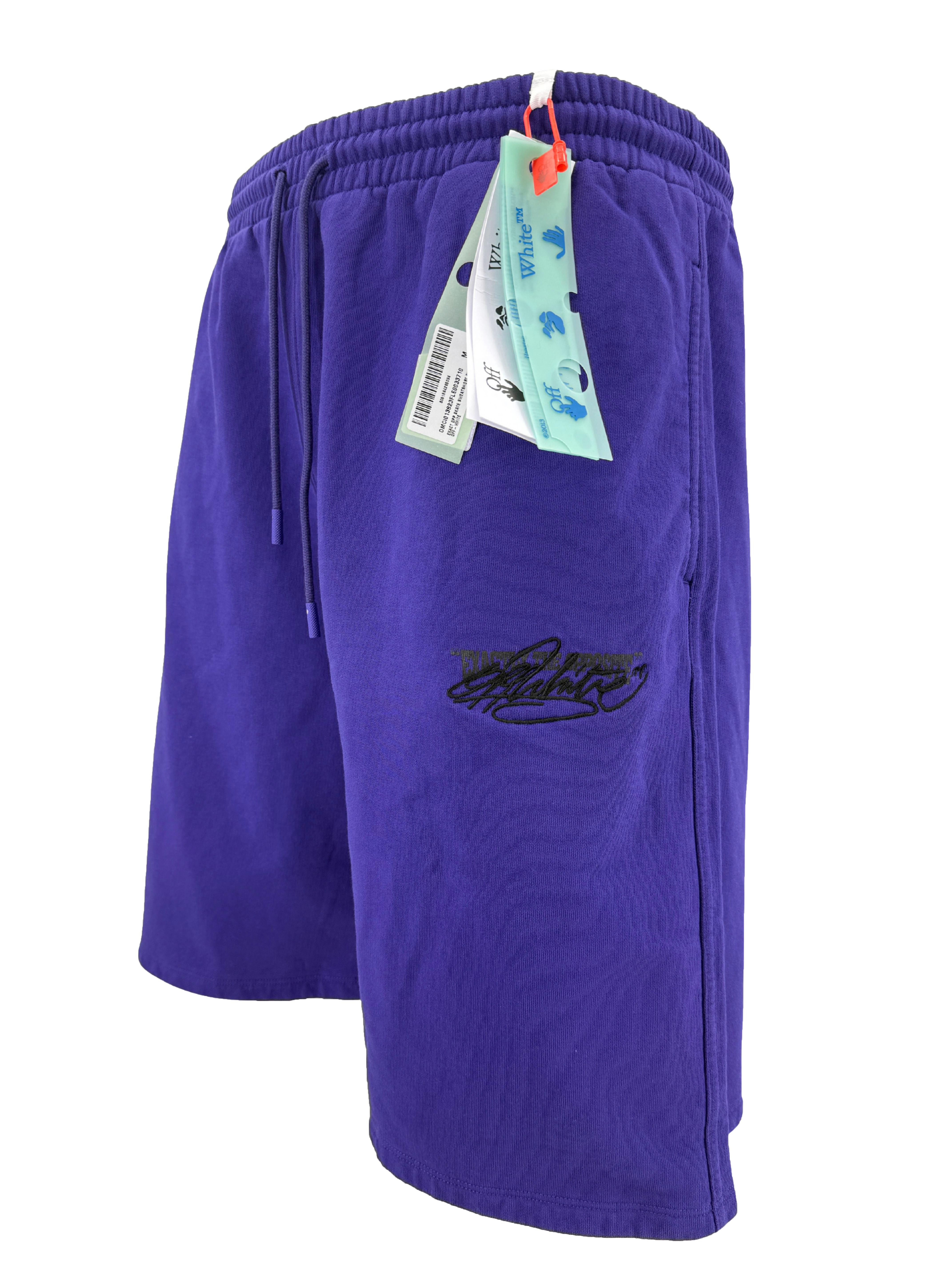 Off-White Opposite Arrow Skate Sweat Shorts - Purple (Unused) Off-White