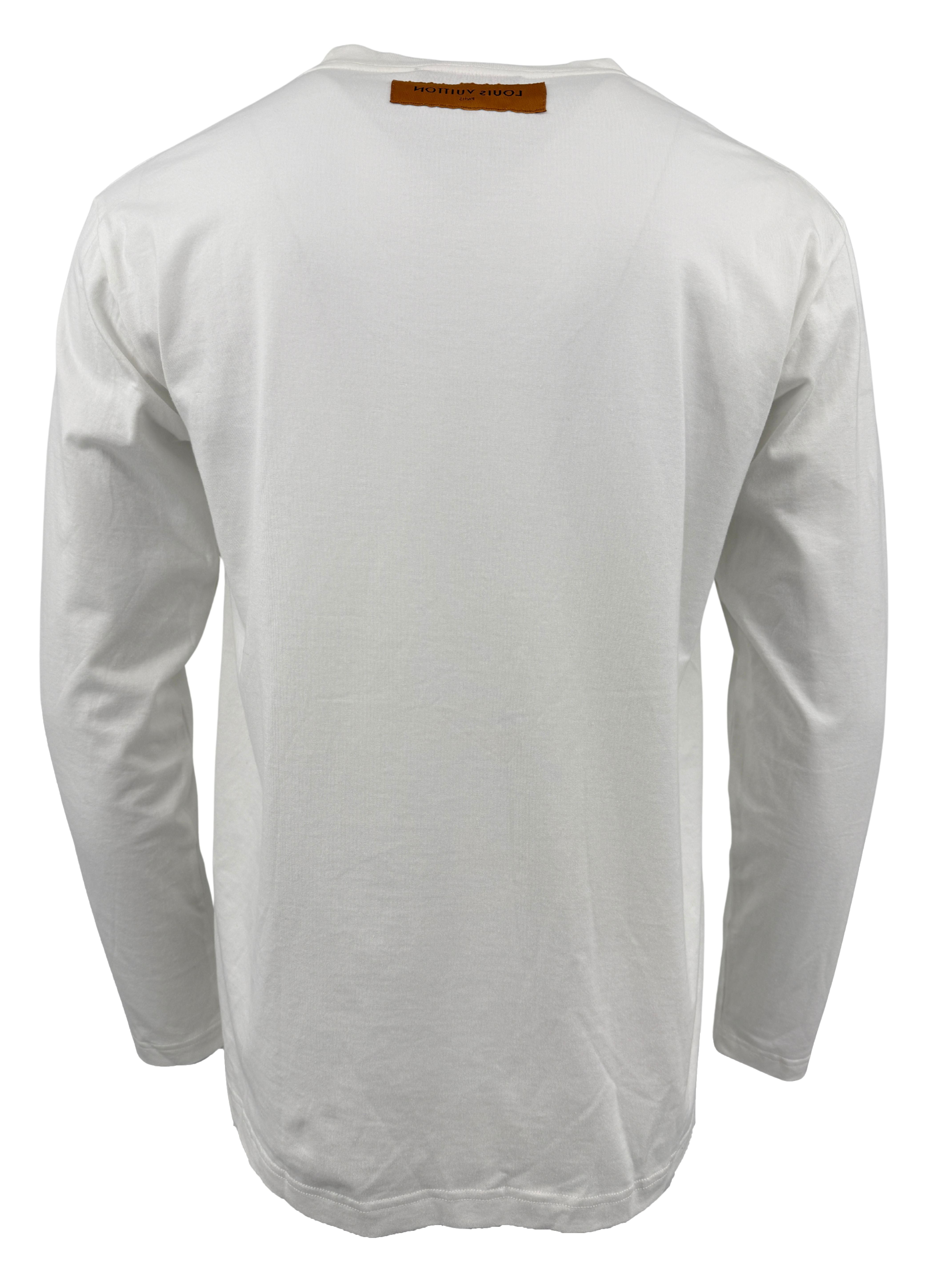 Louis Vuitton Embossed LV Long-Sleeved T-Shirt - White