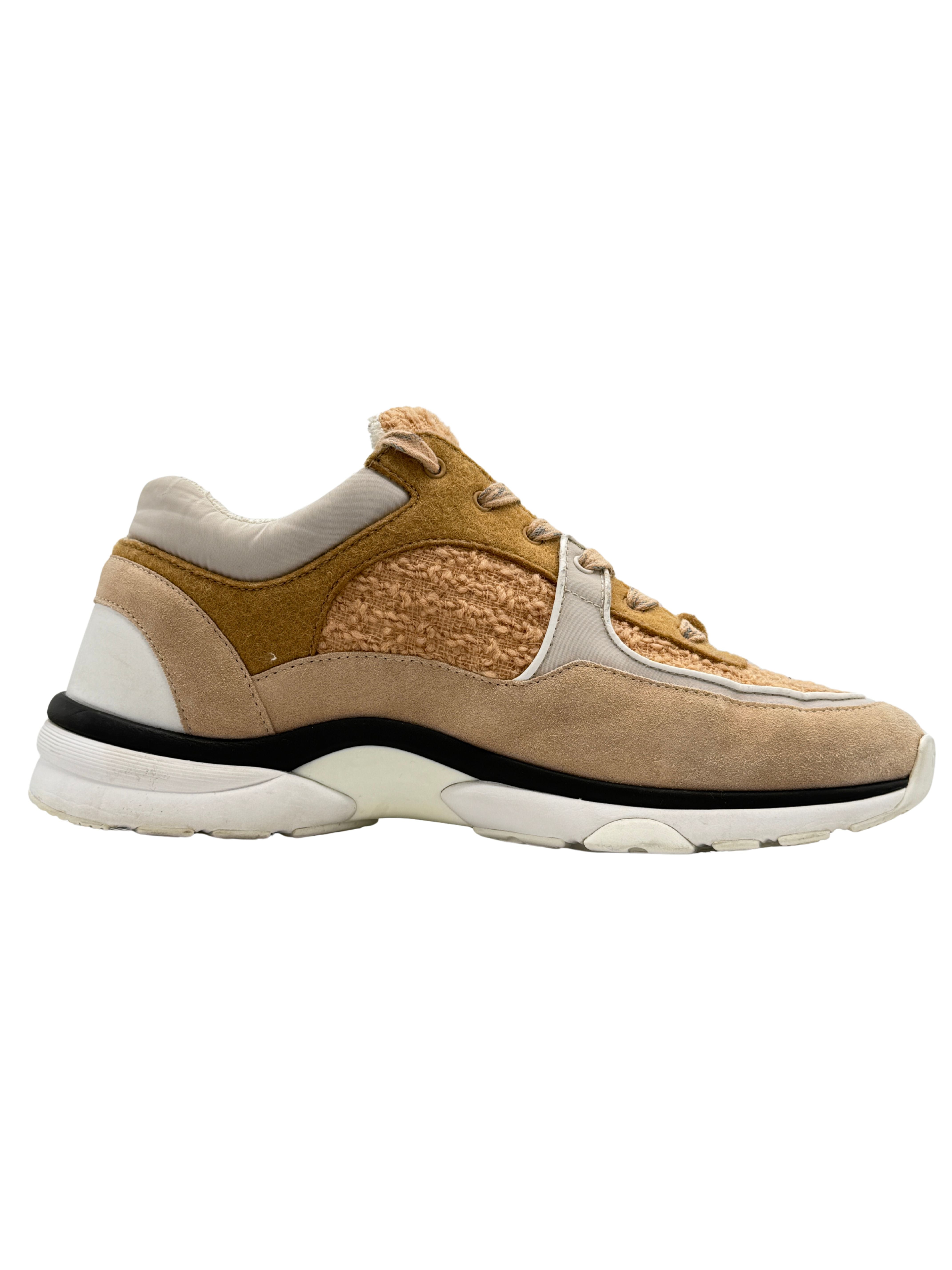 Chanel CC Tweed Runner Trainer - Beige Chanel