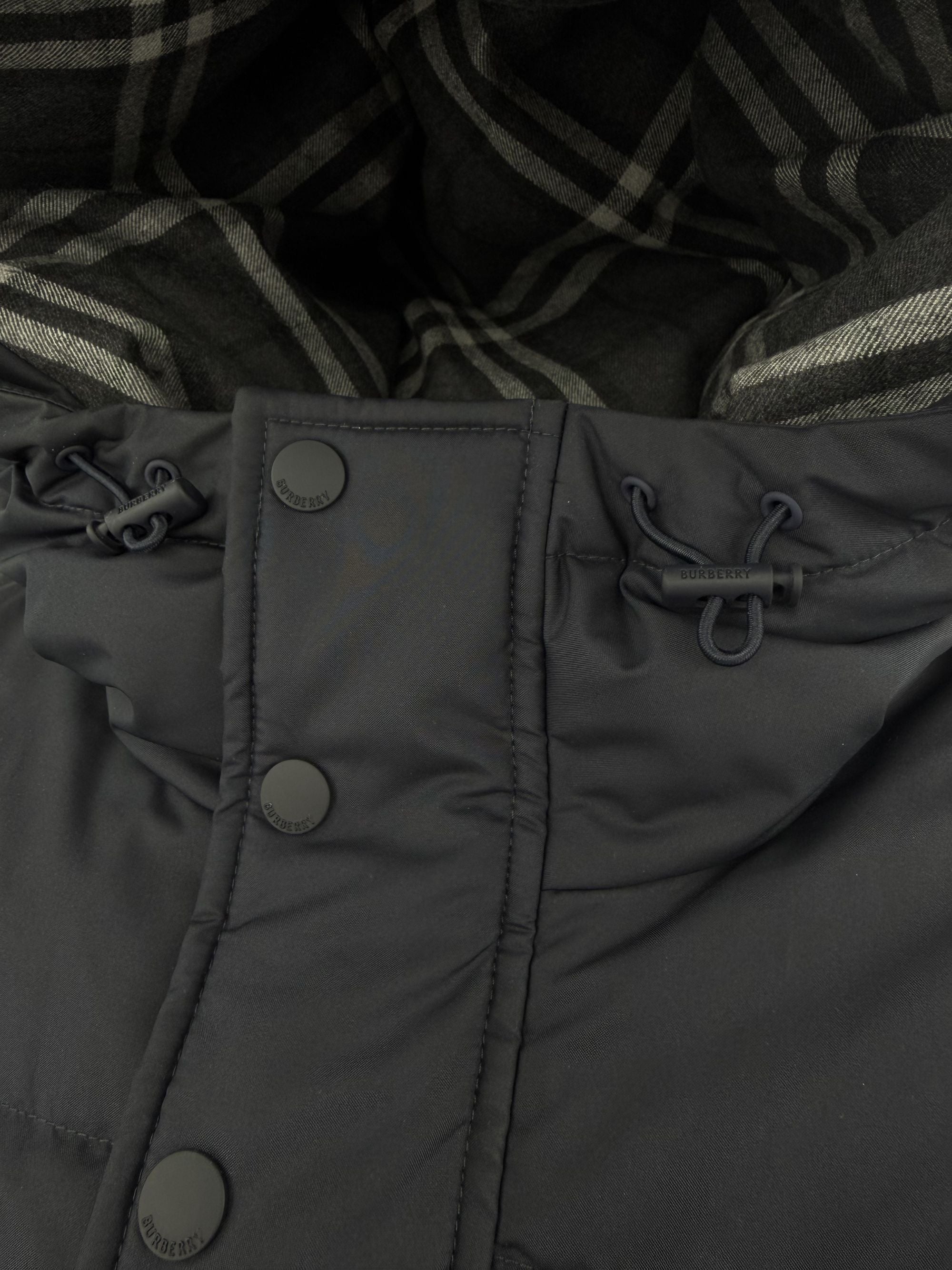 Burberry Hooded Down Jacket - Navy Burberry