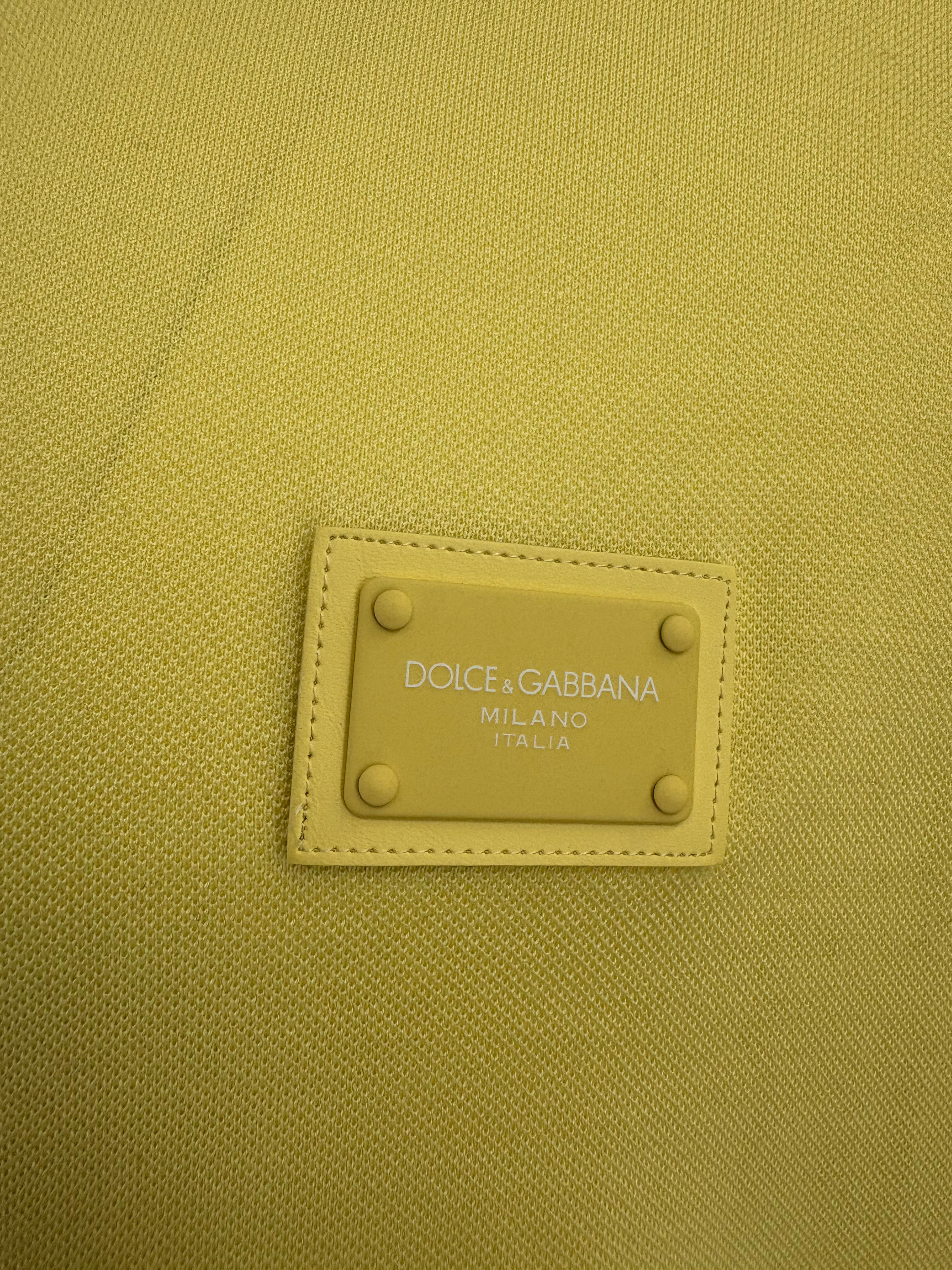 Dolce & Gabbana Plaque Polo - Yellow Dolce & Gabbana