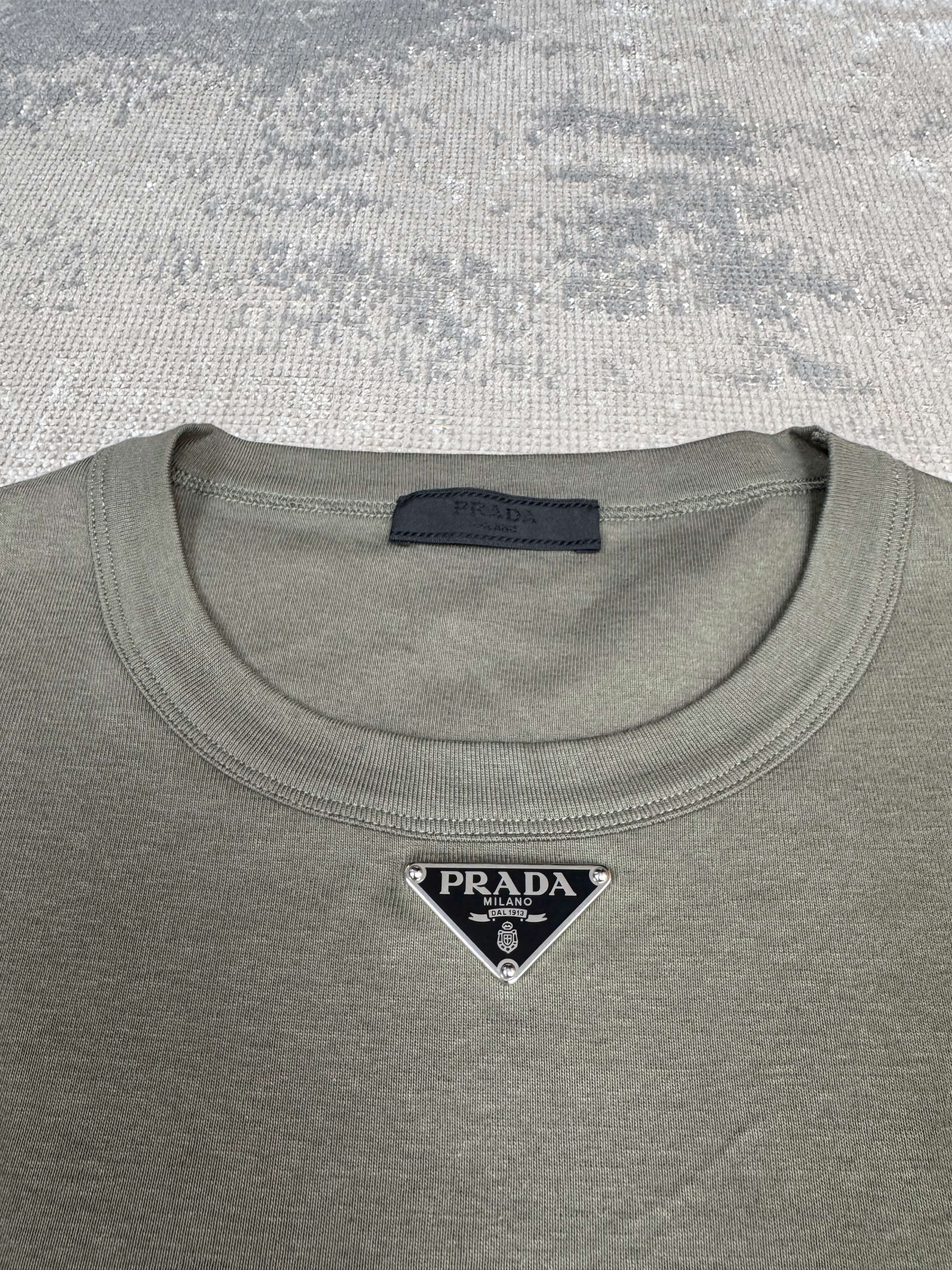Prada Plaque T-Shirt - Khaki (Unused) Prada