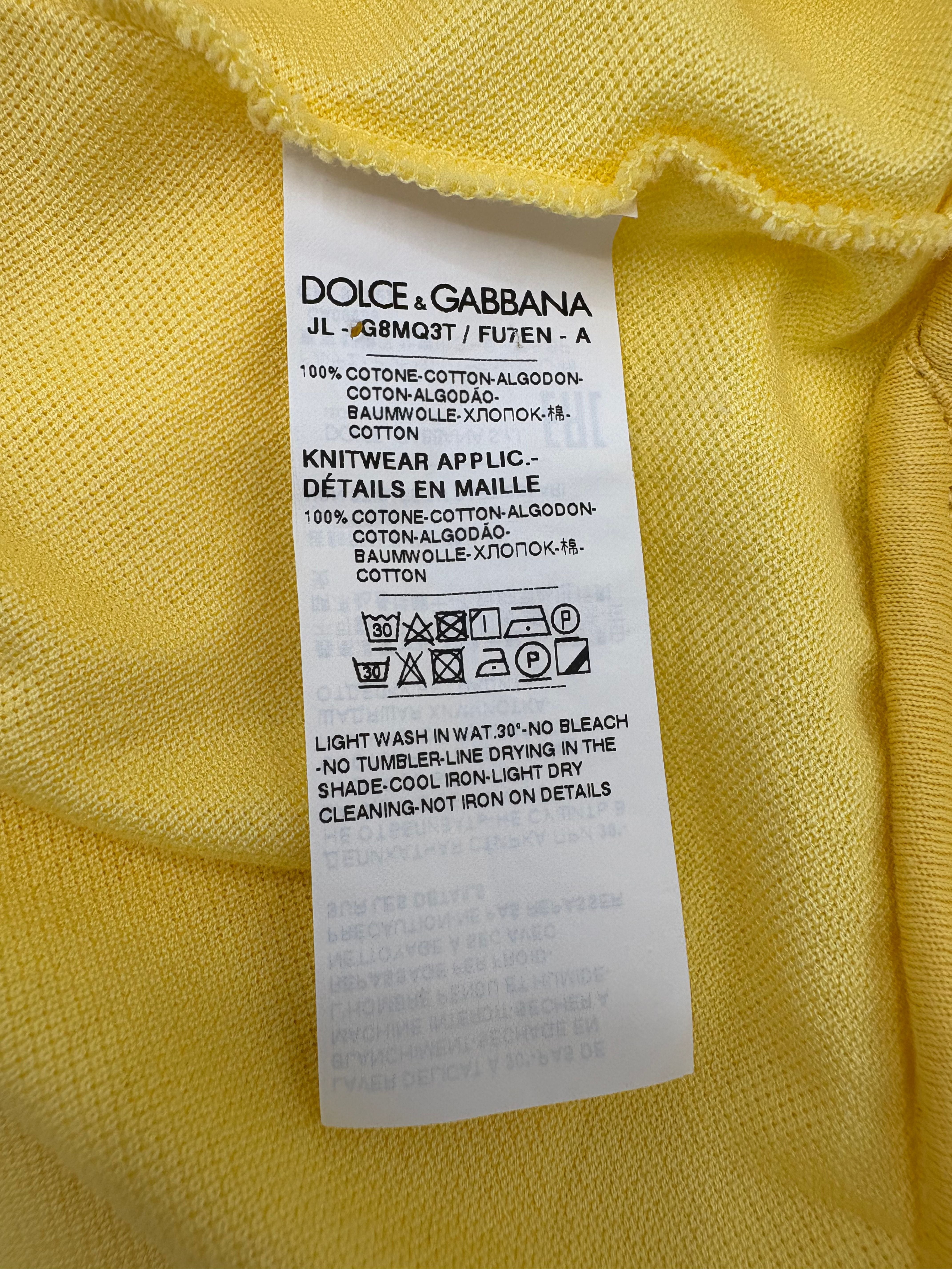 Dolce & Gabbana Plaque Polo - Yellow Dolce & Gabbana
