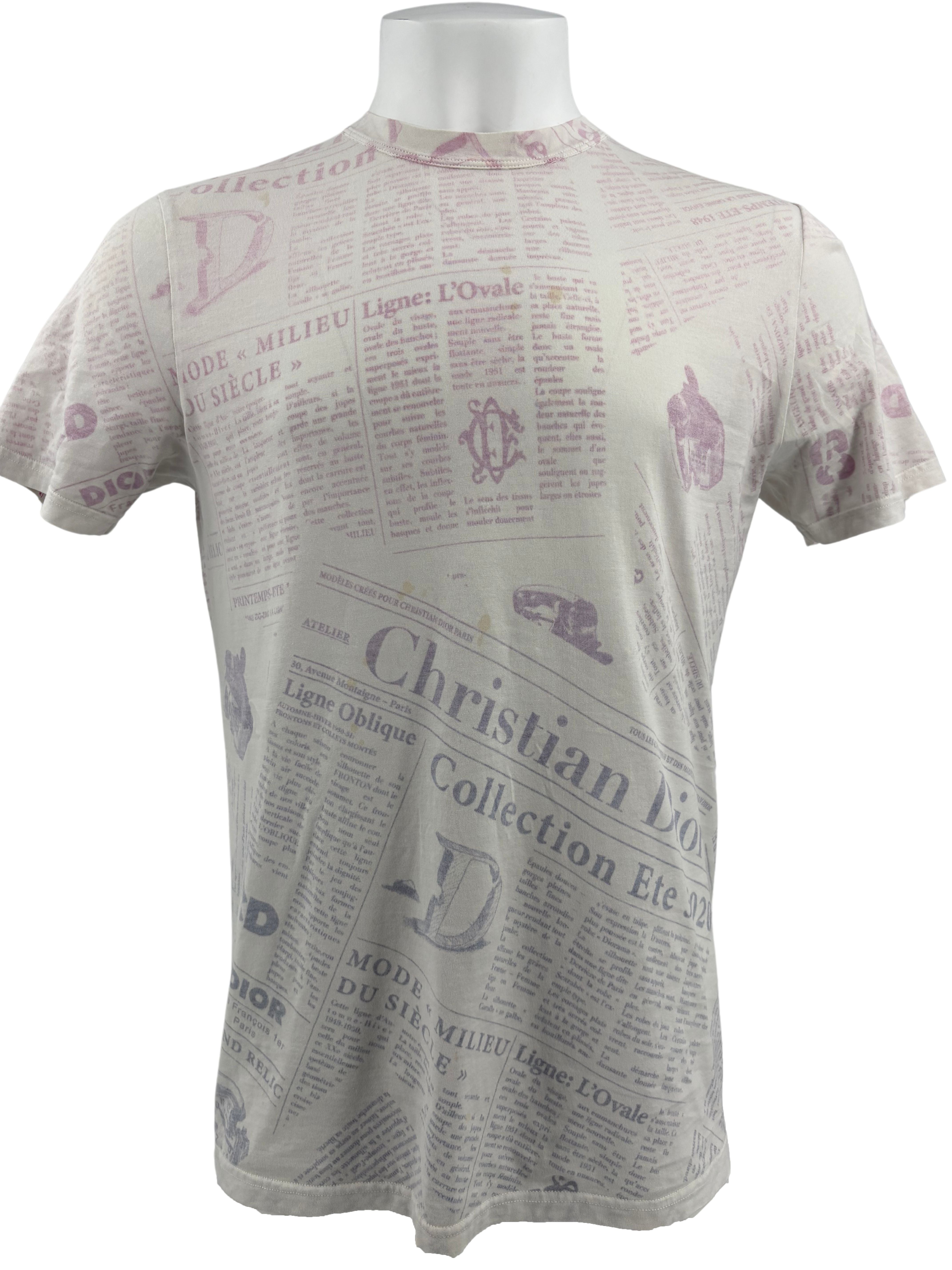 Dior x Daniel Arsham Newspaper T-Shirt - White Dior