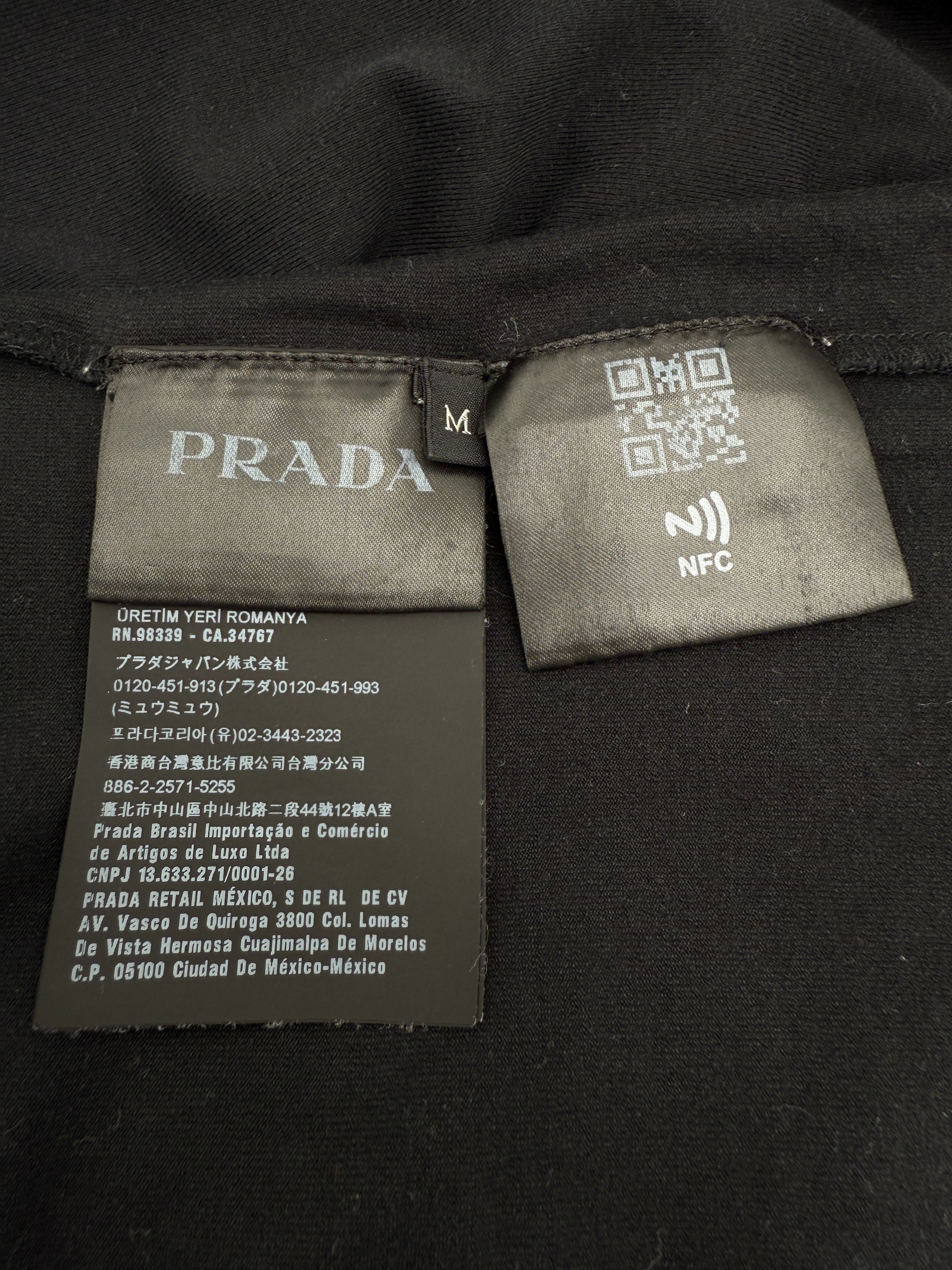 Prada Re-Nylon and Jersey Long Sleeve T-Shirt - Black Prada