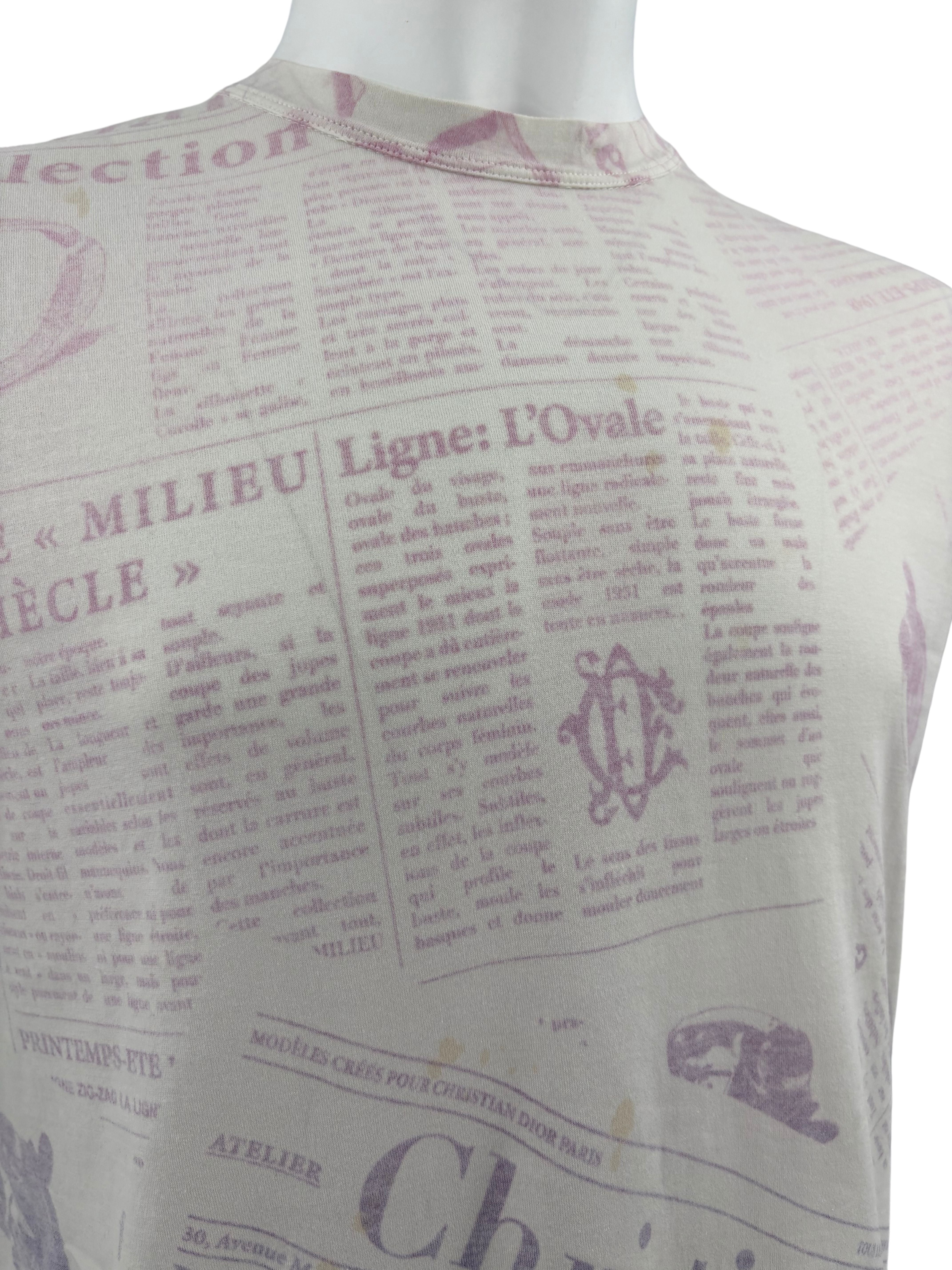 Dior x Daniel Arsham Newspaper T-Shirt - White Dior
