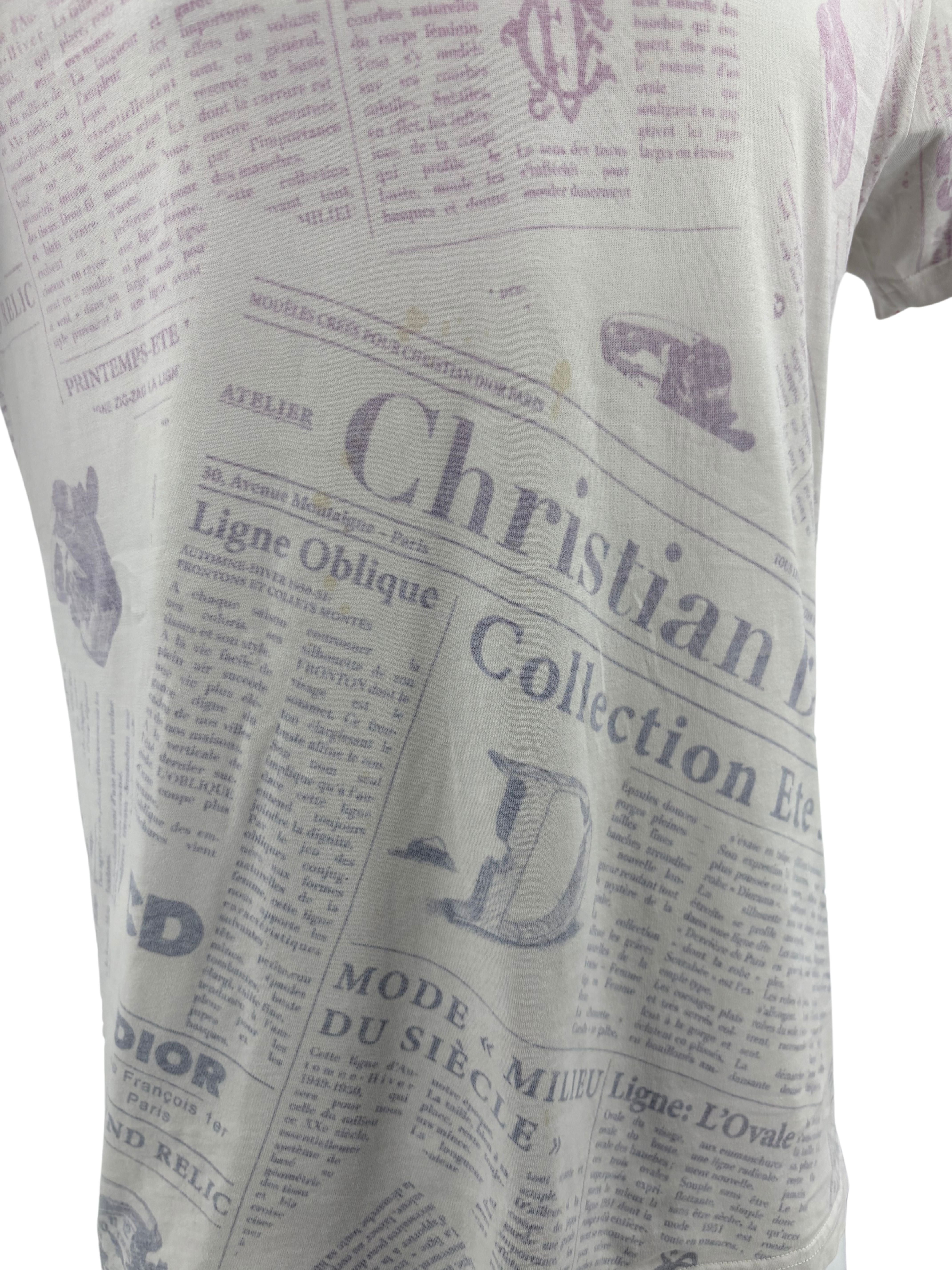Dior x Daniel Arsham Newspaper T-Shirt - White Dior
