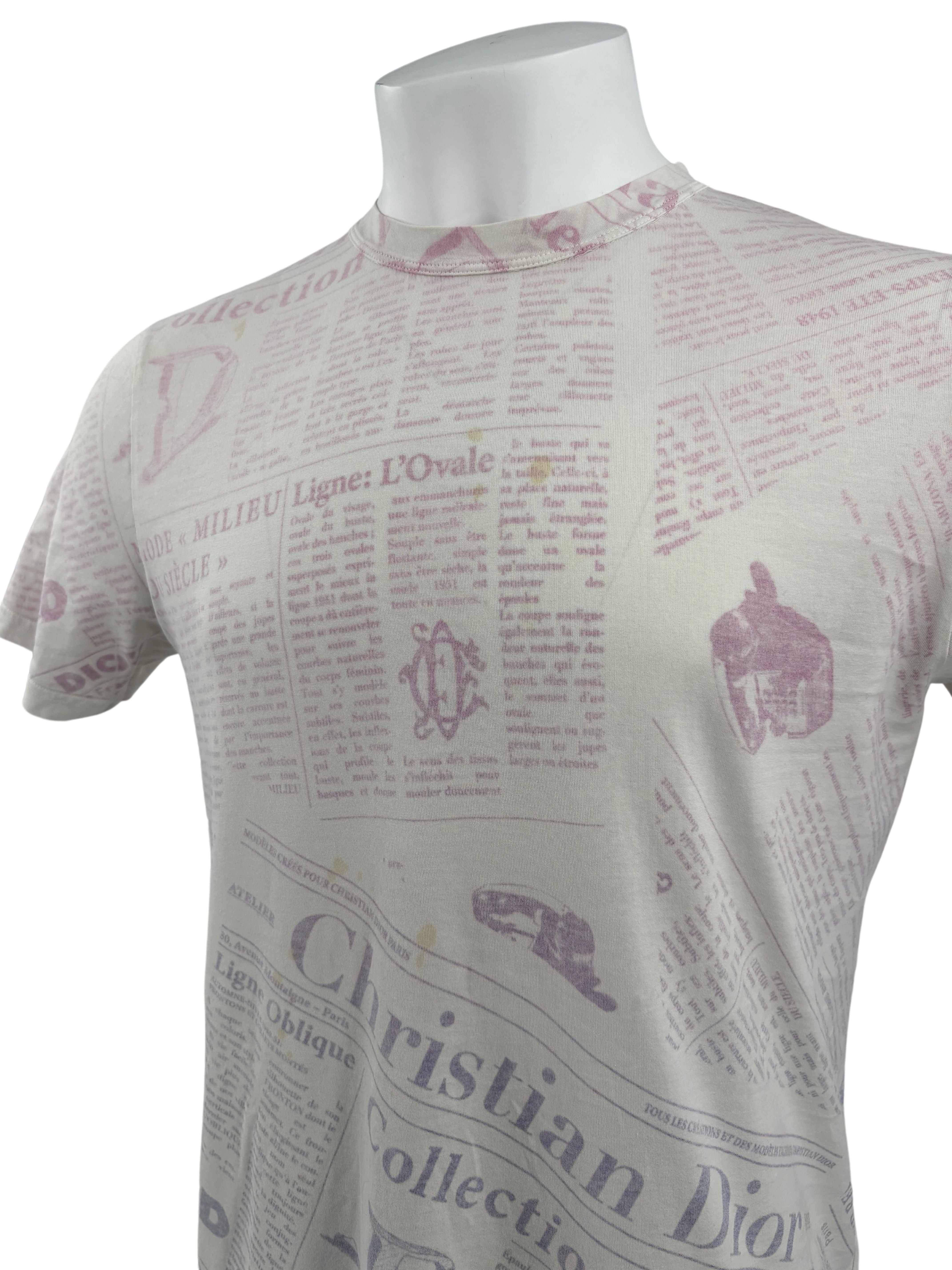 Dior x Daniel Arsham Newspaper T-Shirt - White Dior