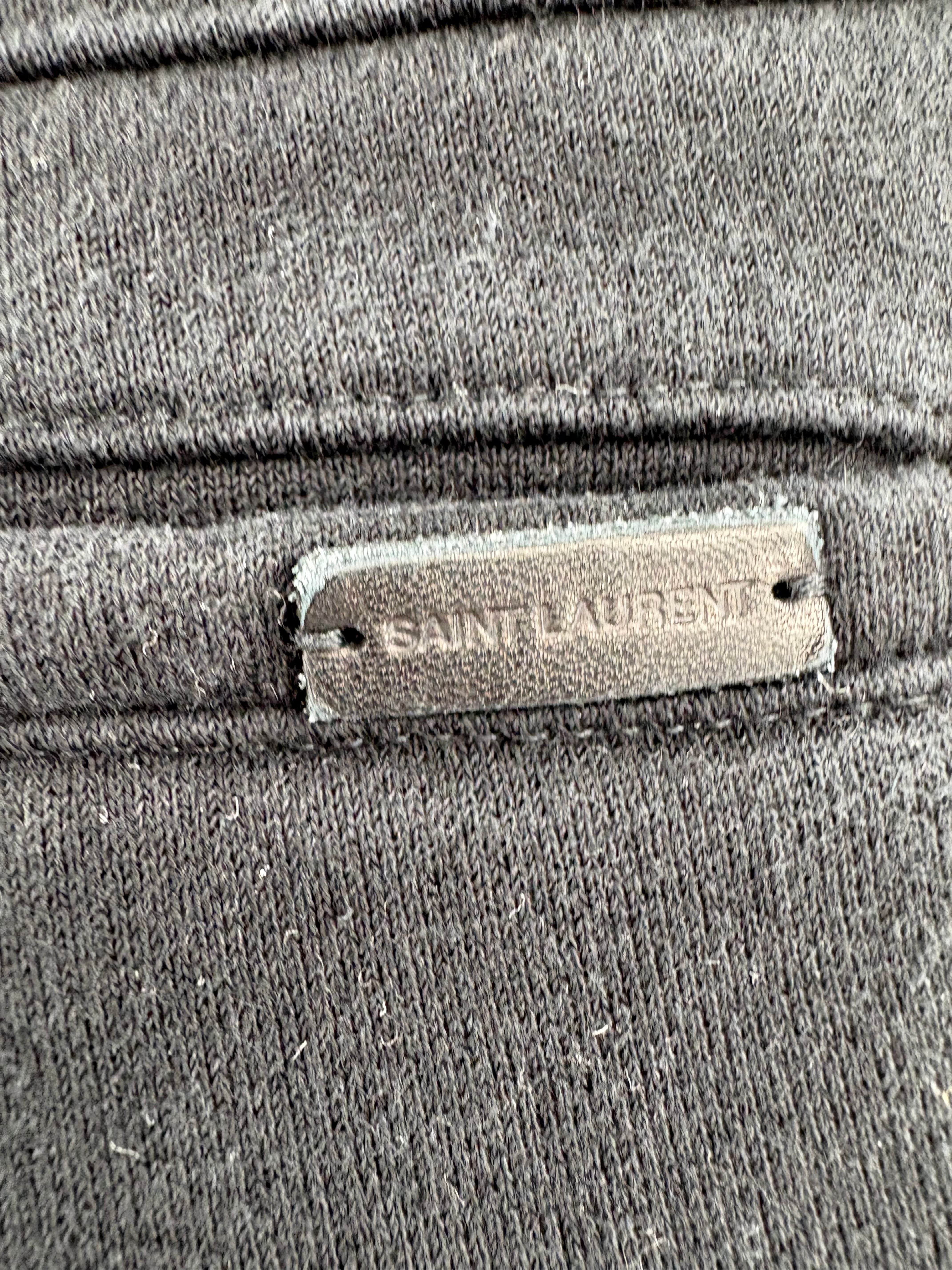 Saint Laurent Tapered Logo-Embroidered Joggers - Black Saint Laurent