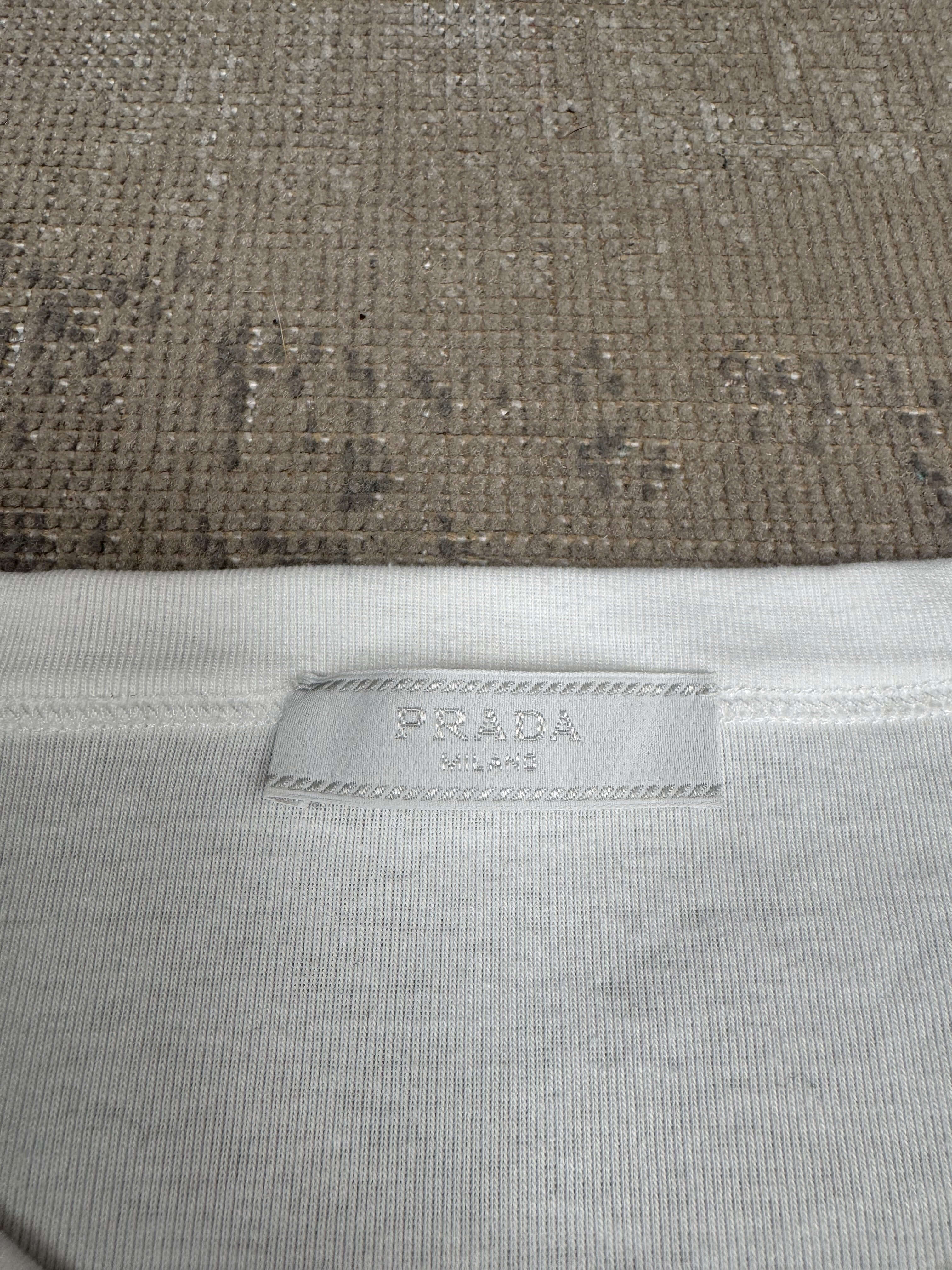 Prada Plaque T-Shirt - White Prada