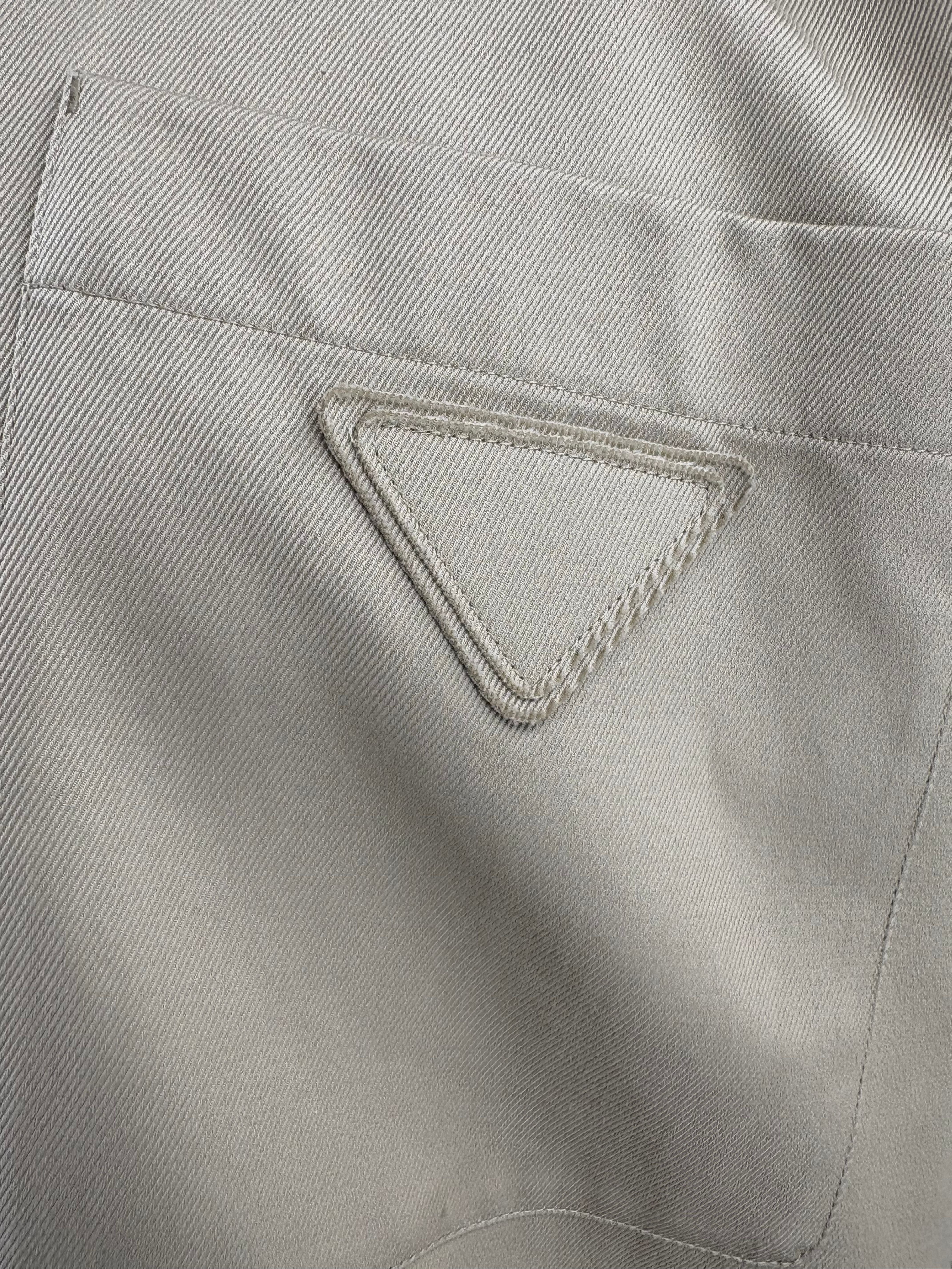 Prada Front Zip Overshirt Jacket - Beige Prada