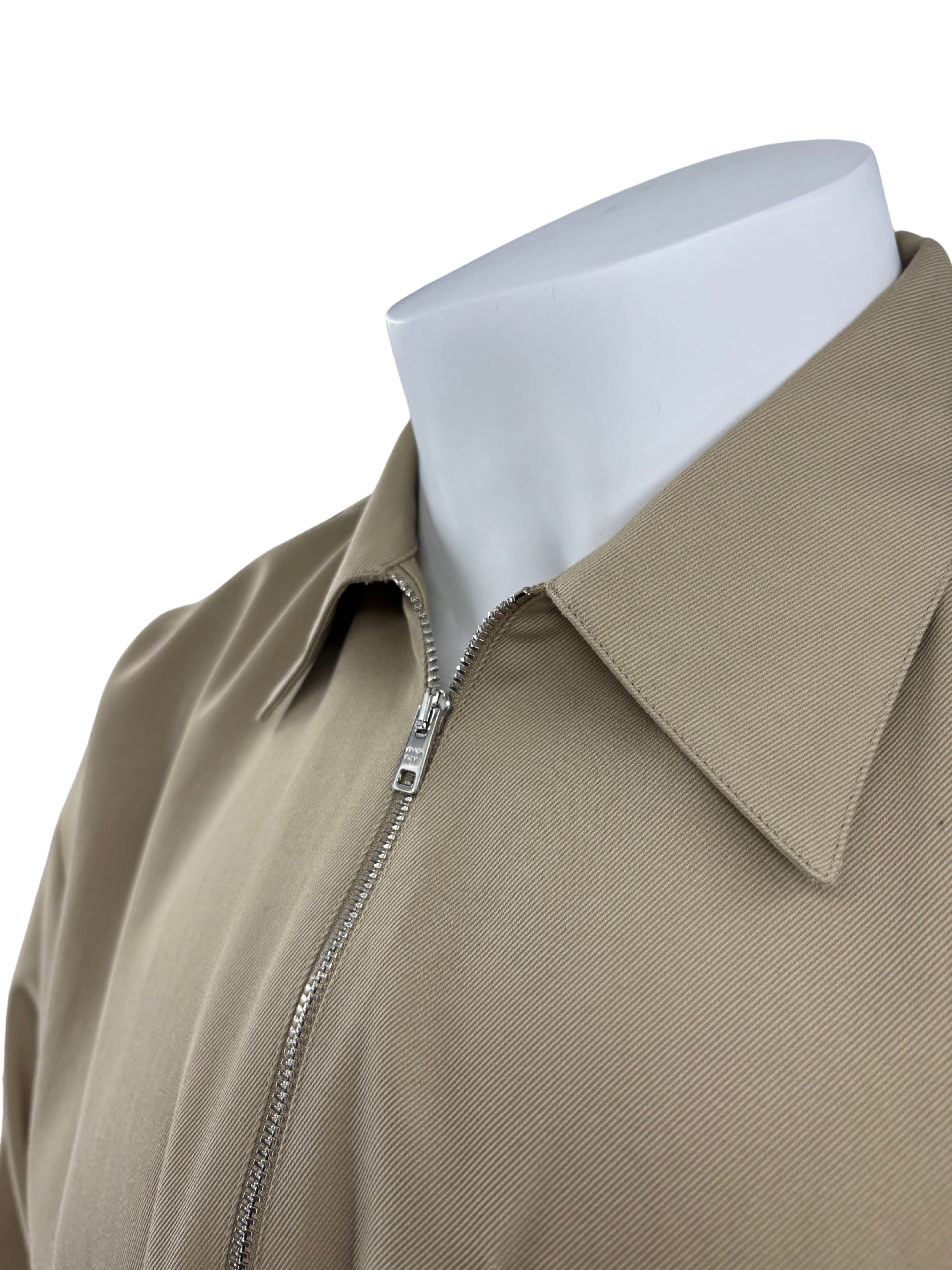 Prada Front Zip Overshirt Jacket - Beige Prada