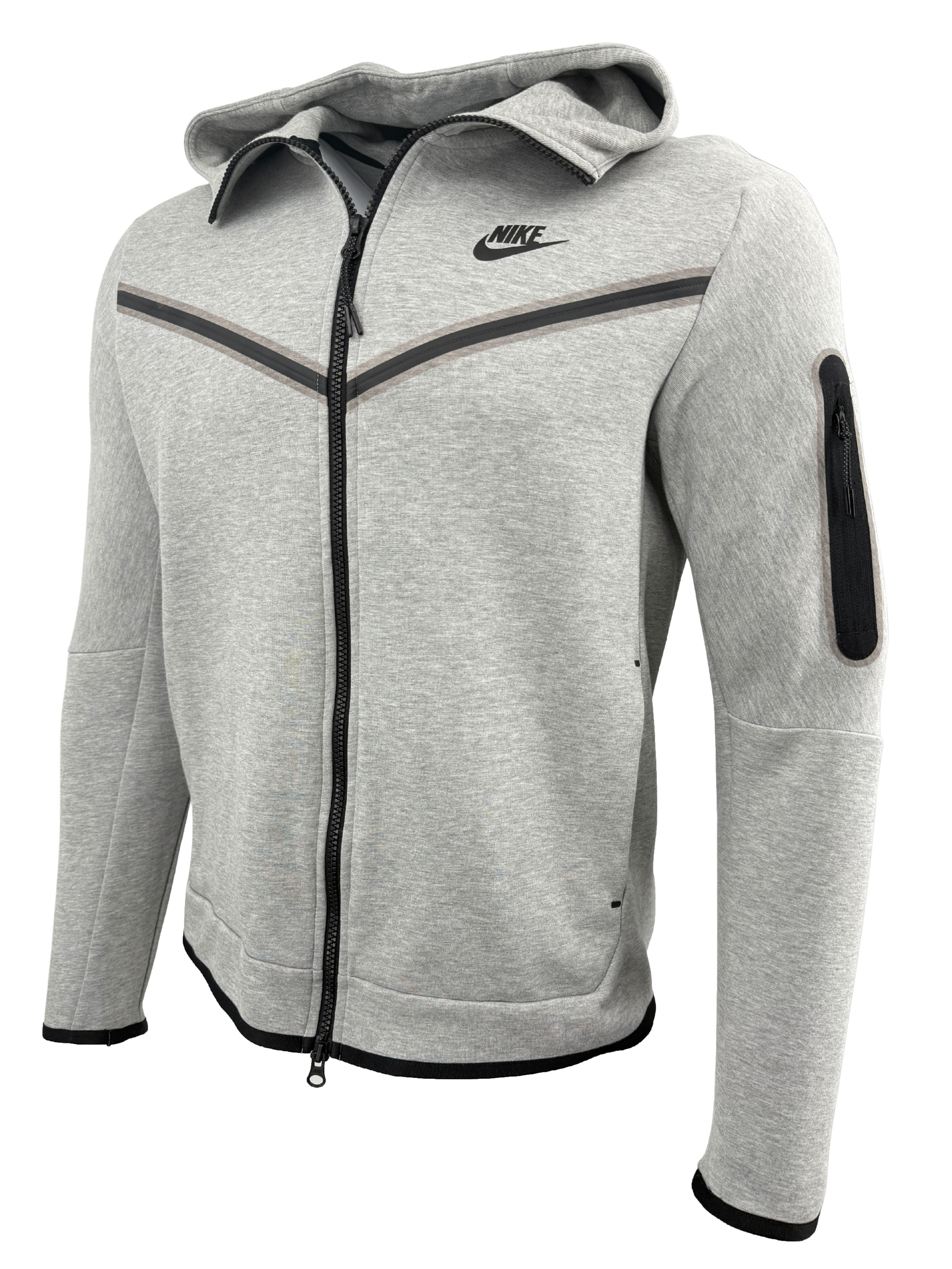 Nike Tech Fleece Full-Zip Hoodie - Grey Nike