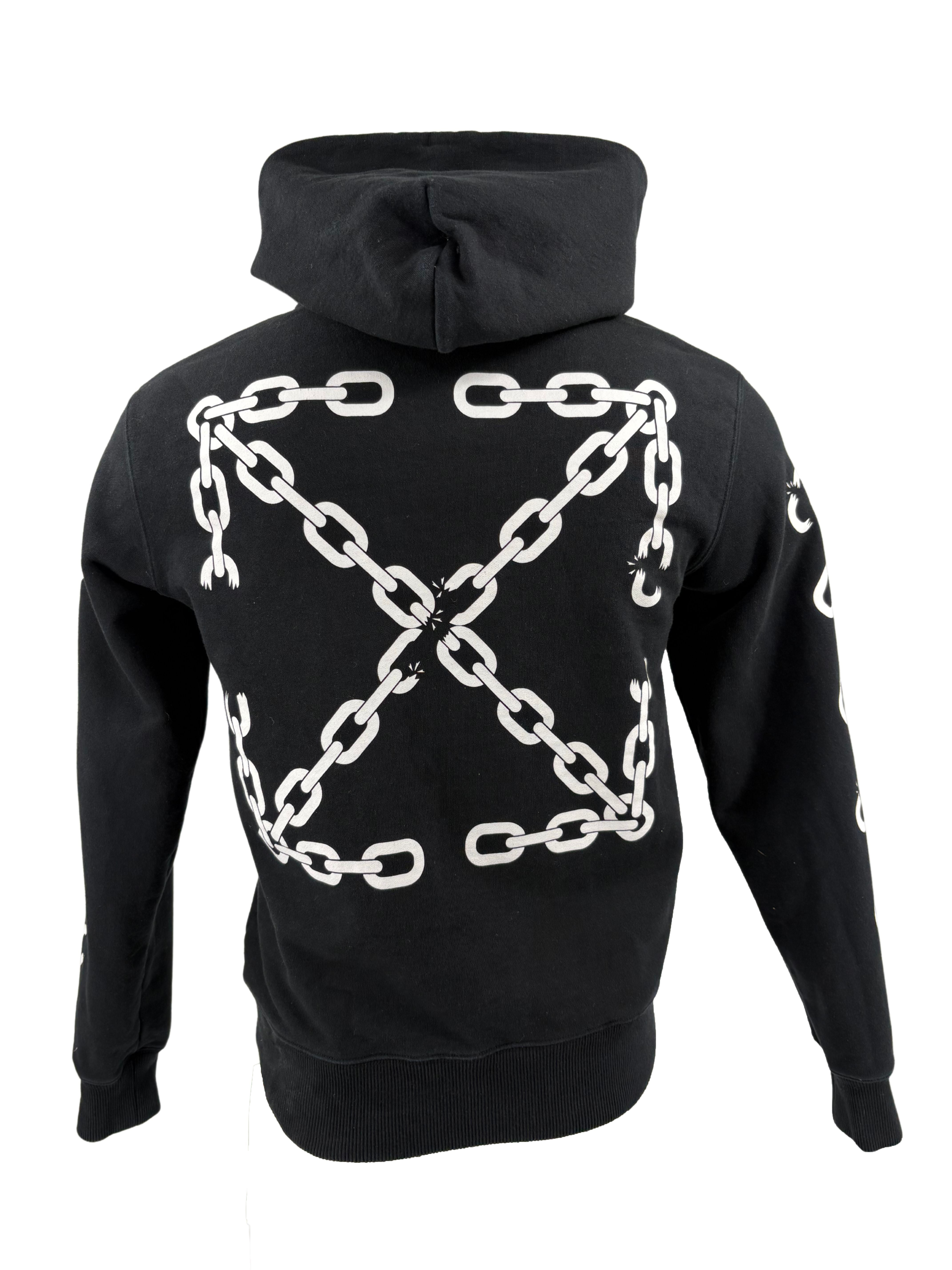 Off-White Chain Arrow Print Hoodie - Black Off-White