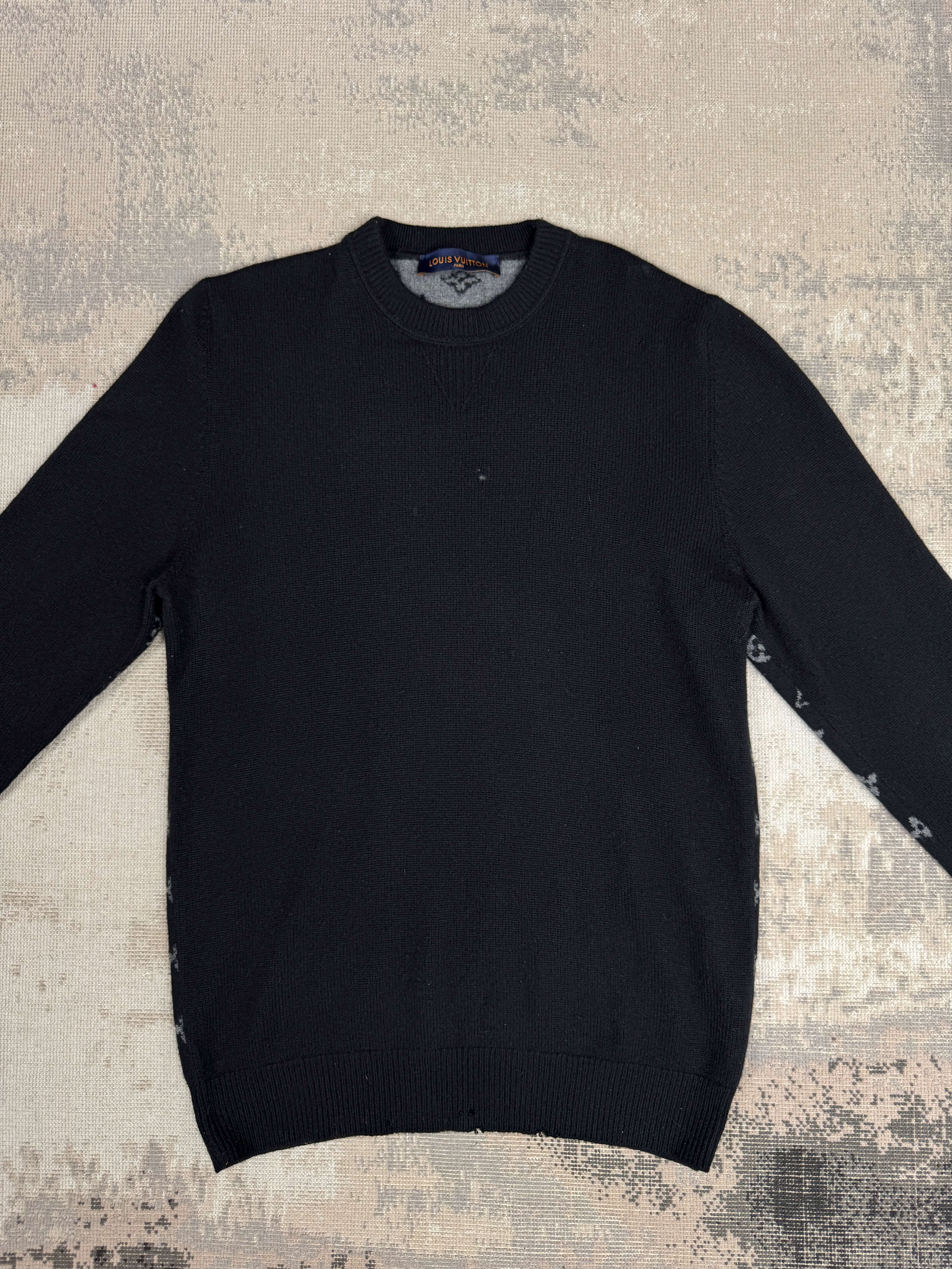 Louis Vuitton Half Monogram Cashmere Jumper - Black Louis Vuitton