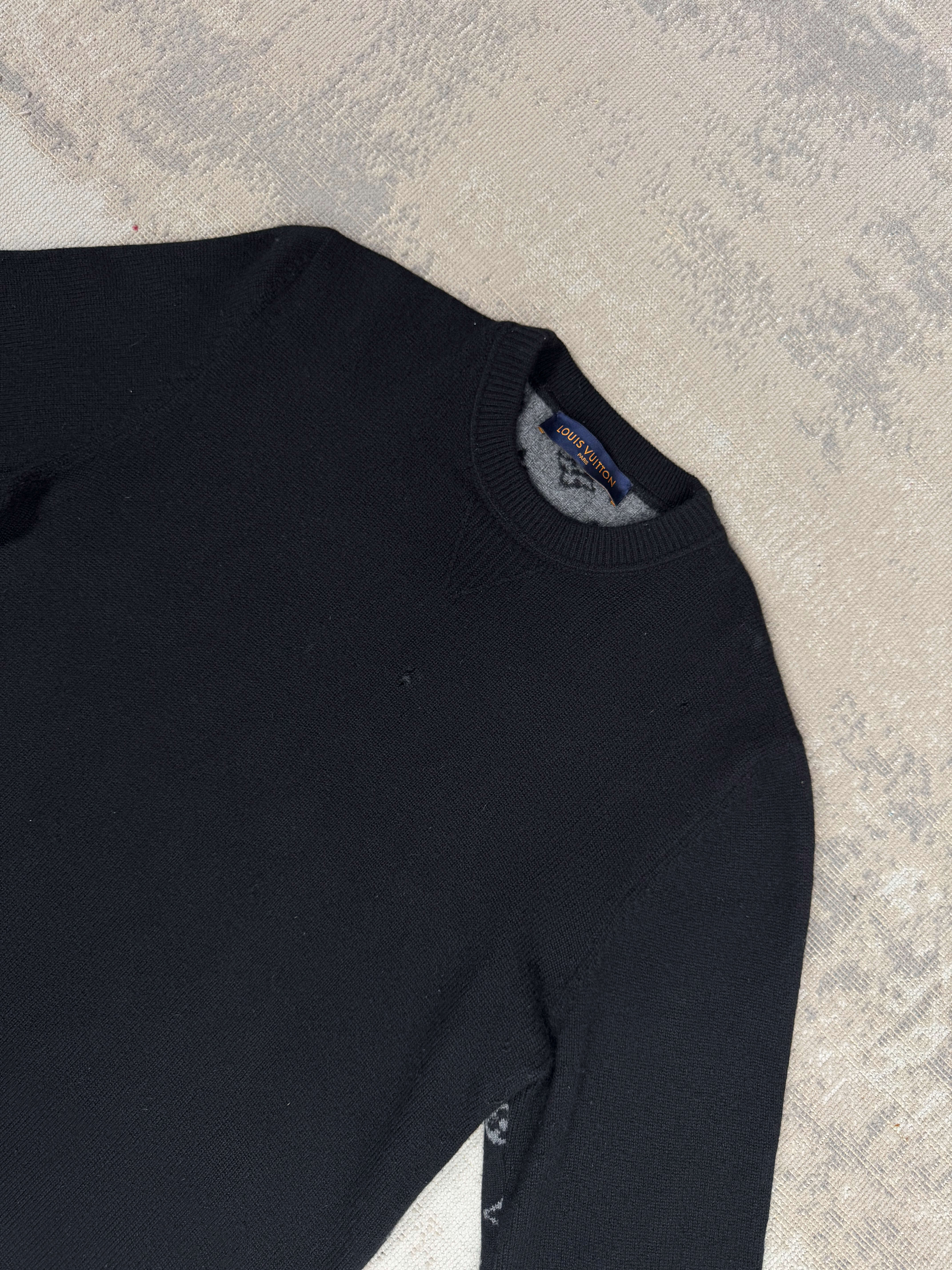 Louis Vuitton Half Monogram Cashmere Jumper - Black Louis Vuitton