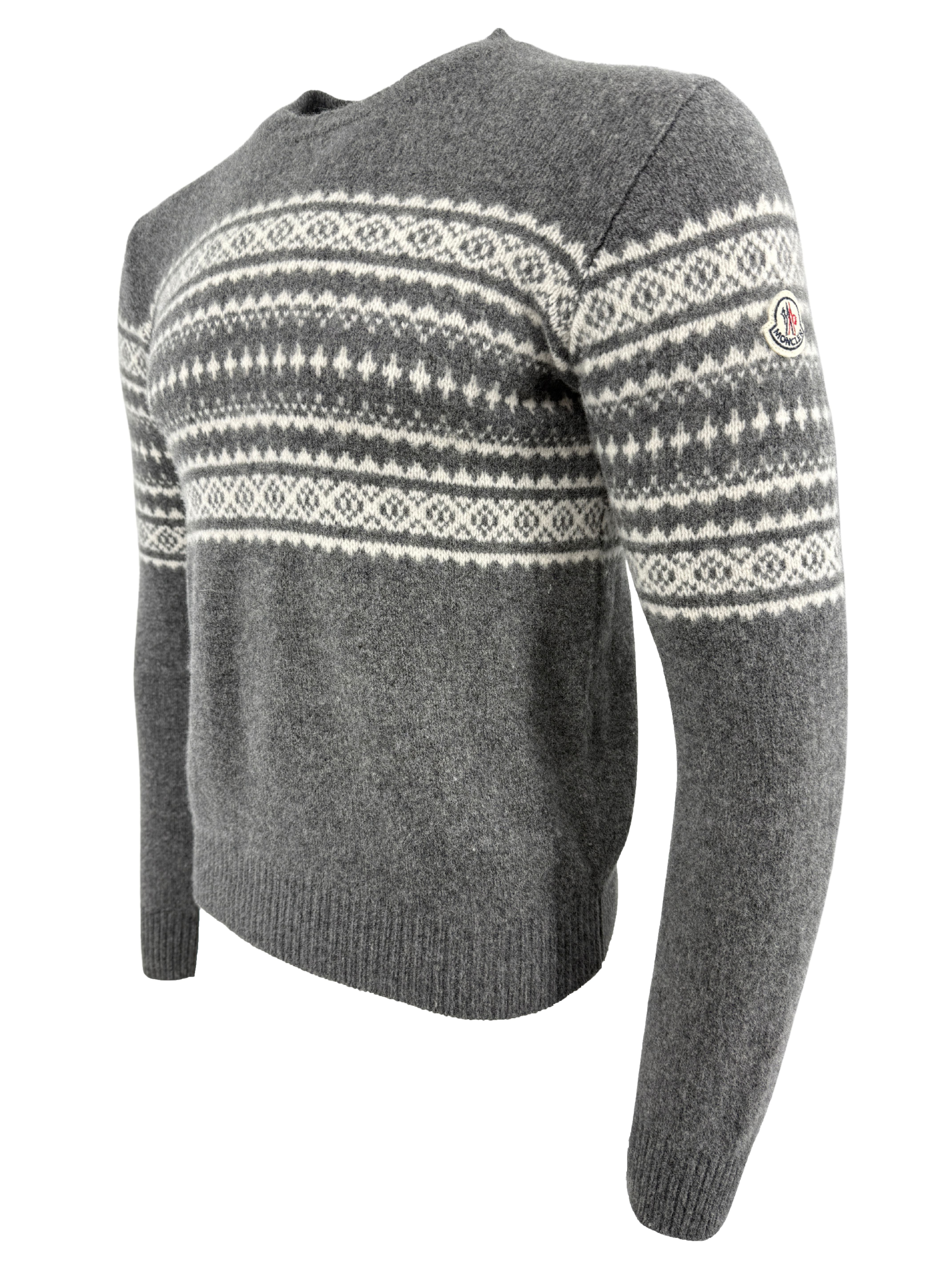 Moncler Badge Knit Jumper - Grey Moncler