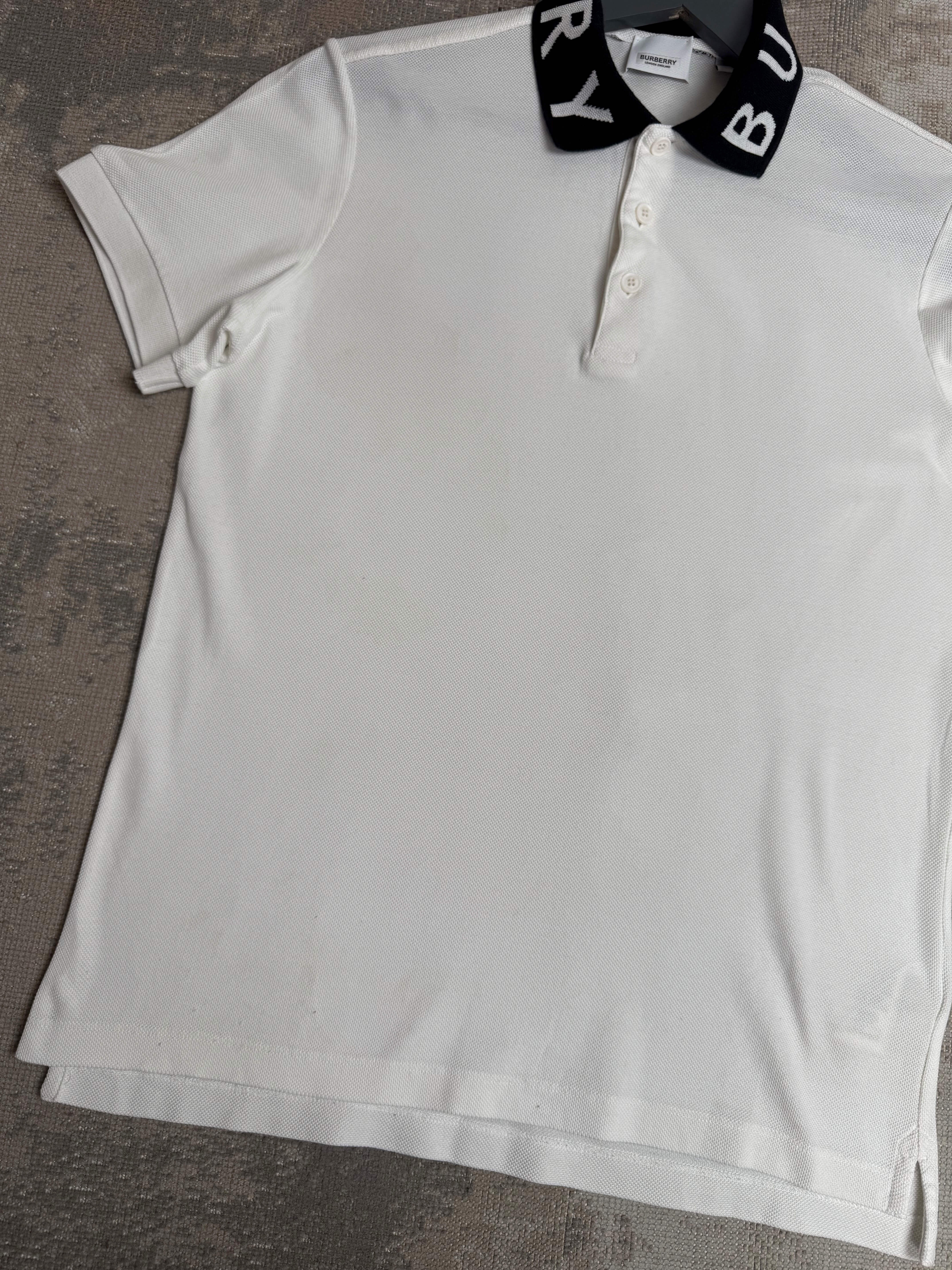 Burberry Ryland Collared Polo - White Burberry
