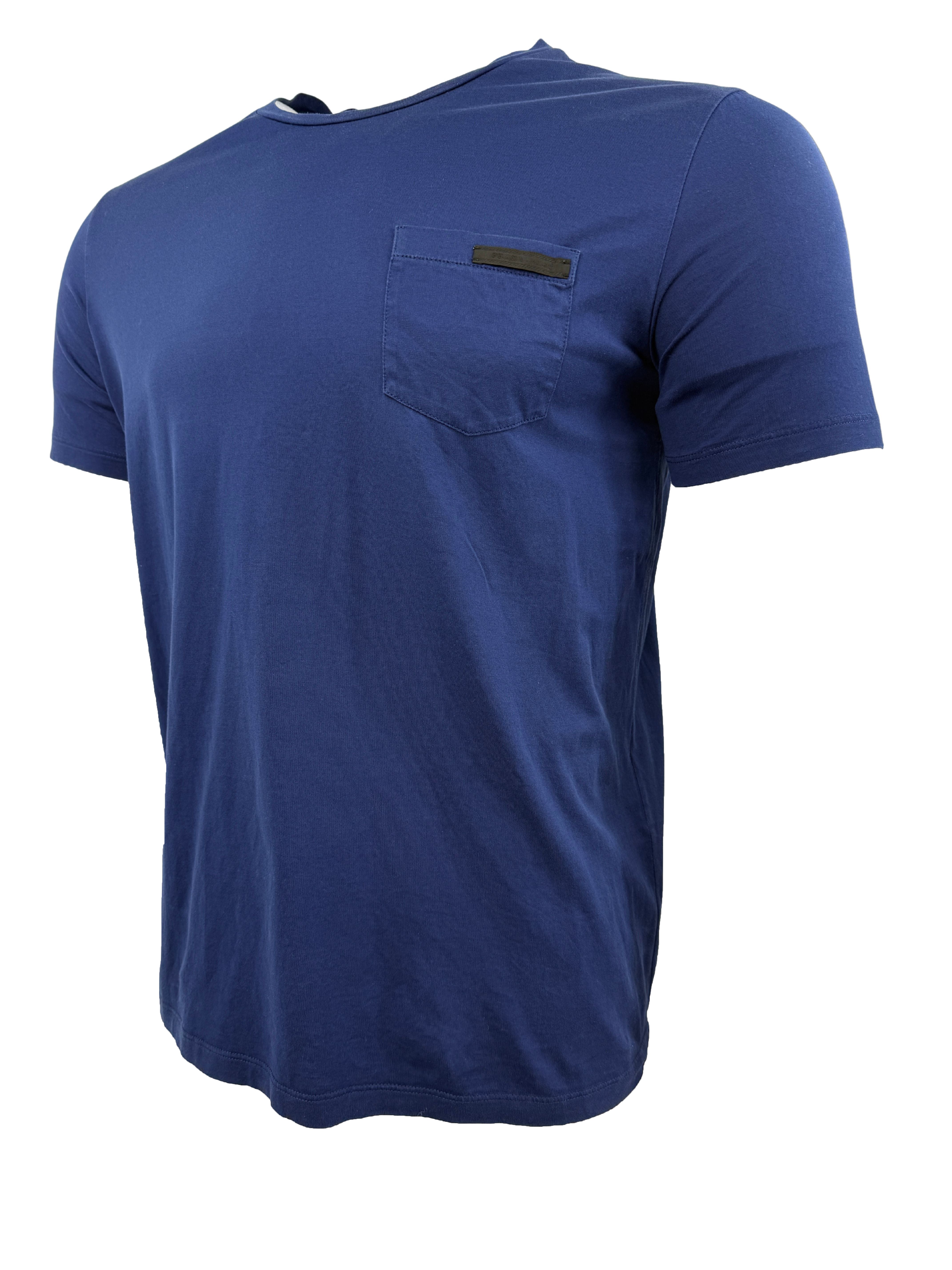 Prada Logo Pocket T-Shirt - Blue Prada