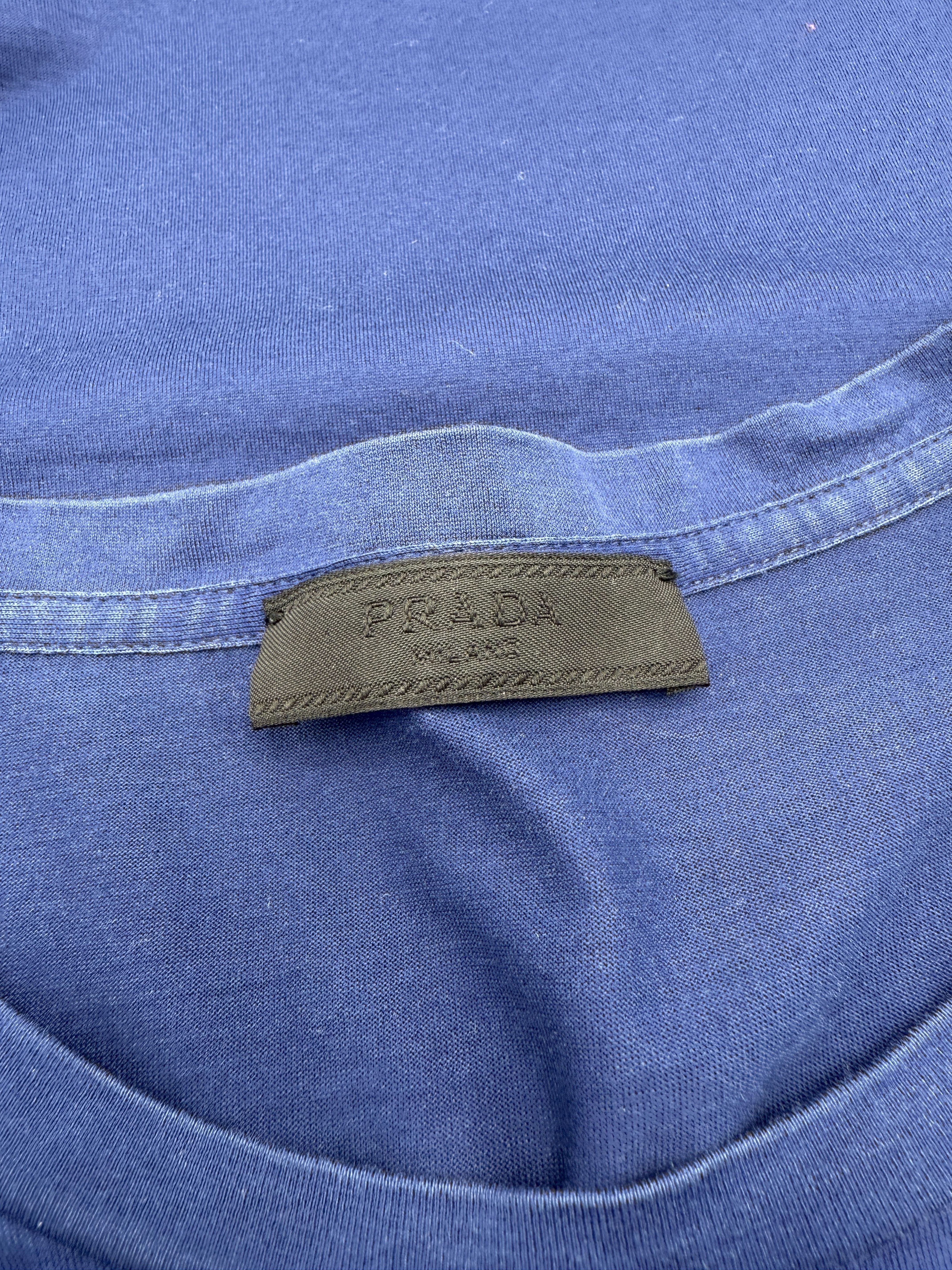 Prada Logo Pocket T-Shirt - Blue Prada