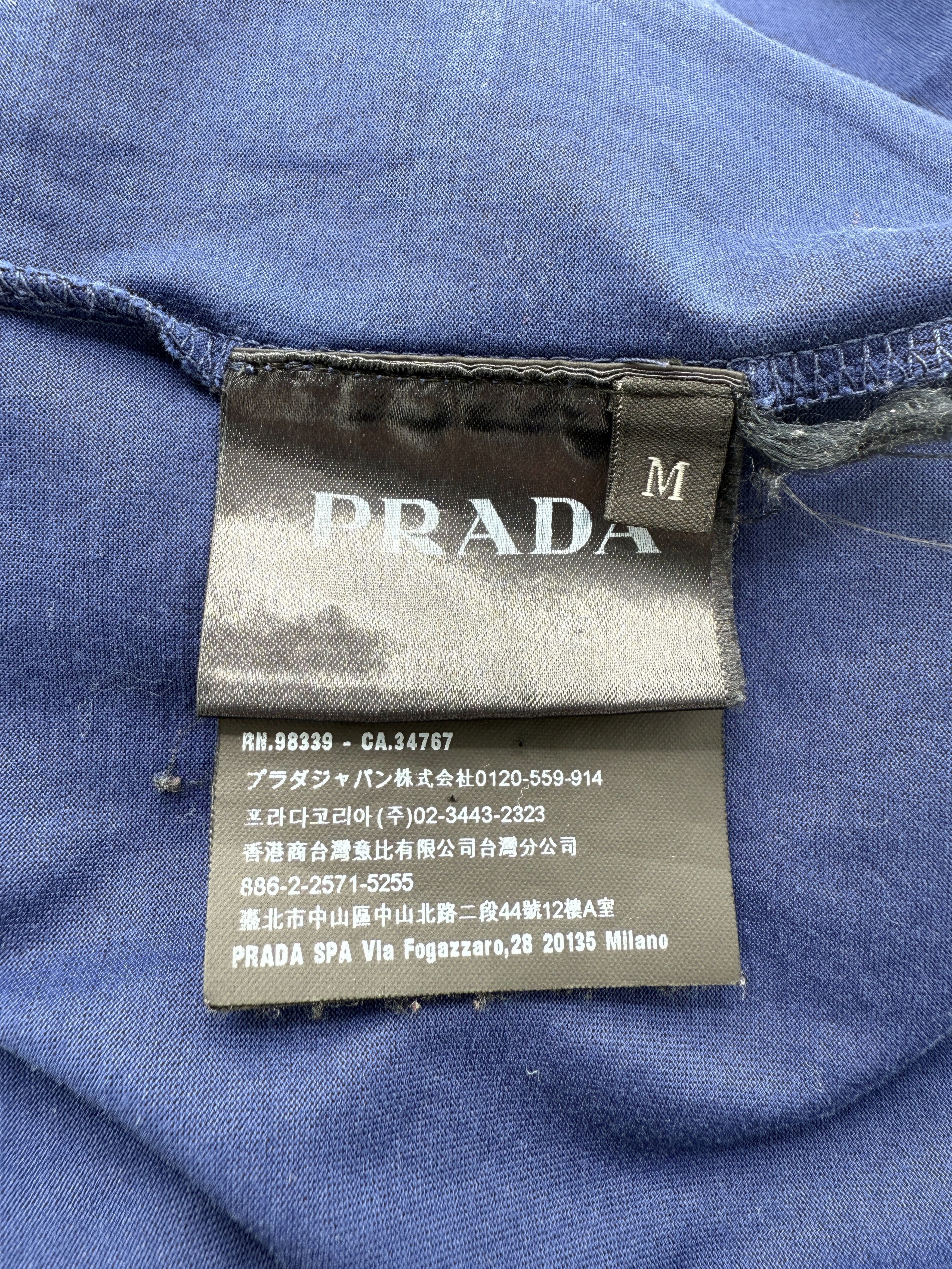 Prada Logo Pocket T-Shirt - Blue Prada