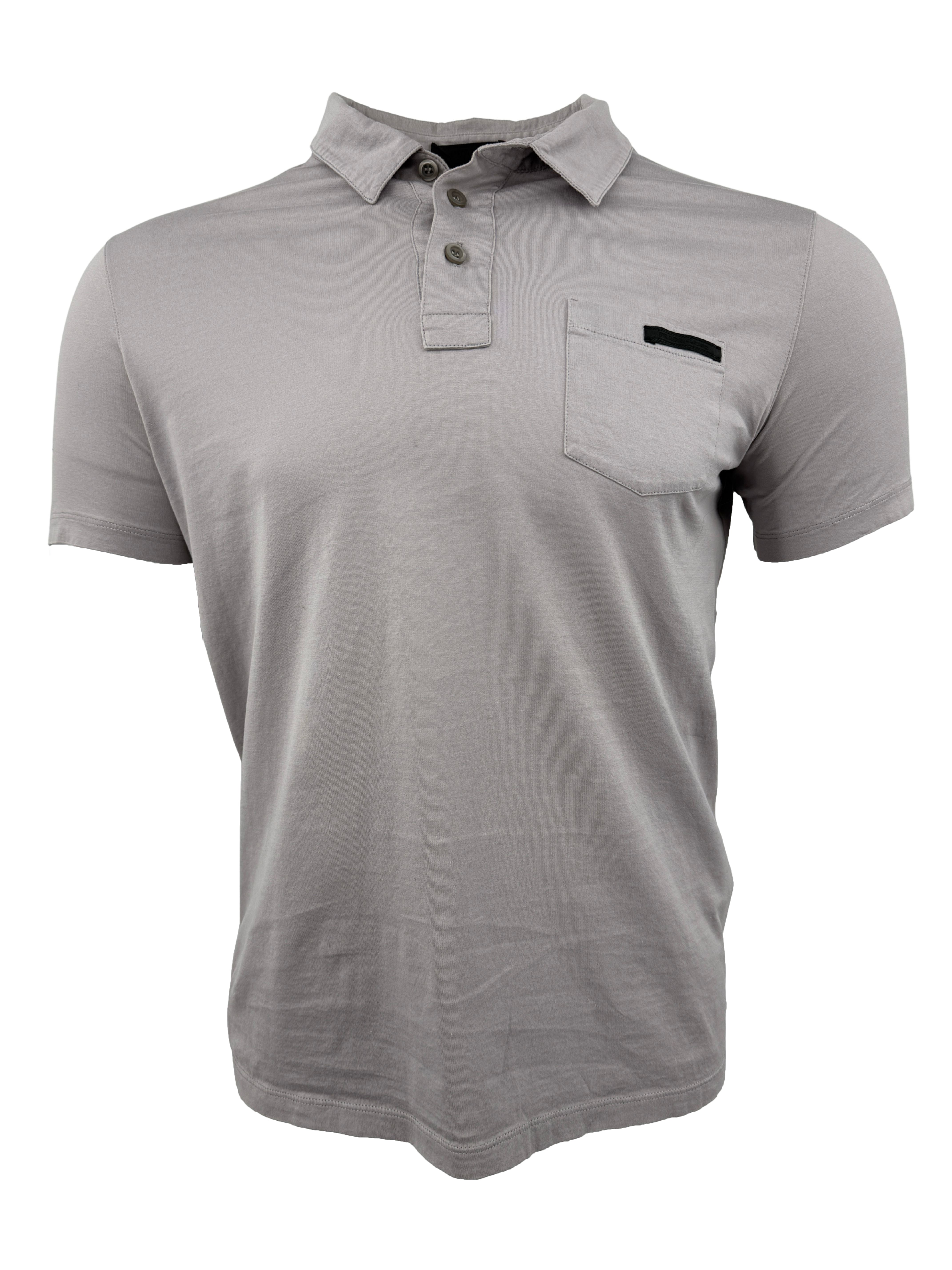 Prada Pocket Cotton Polo Shirt - Grey Prada