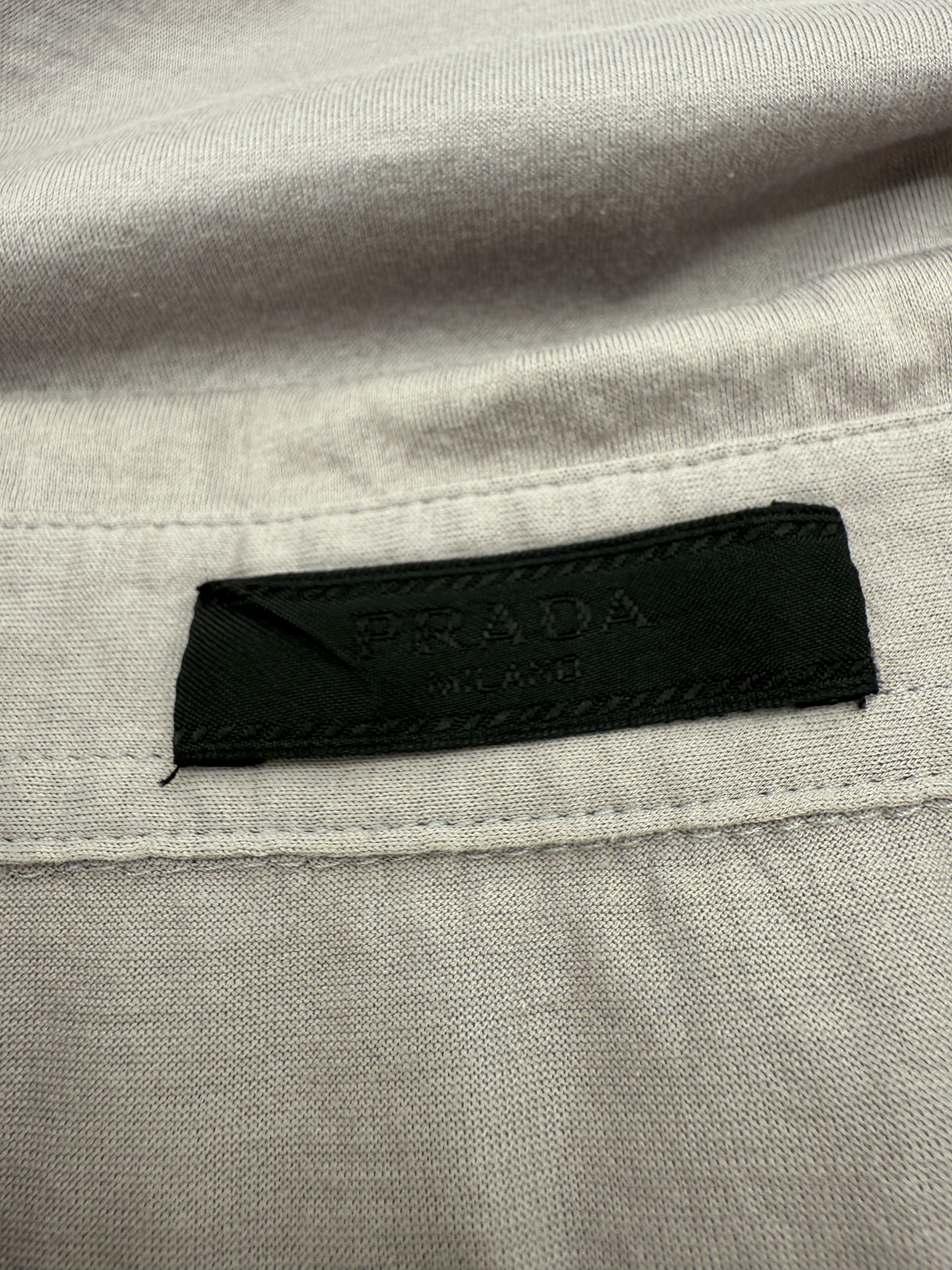 Prada Pocket Cotton Polo Shirt - Grey Prada