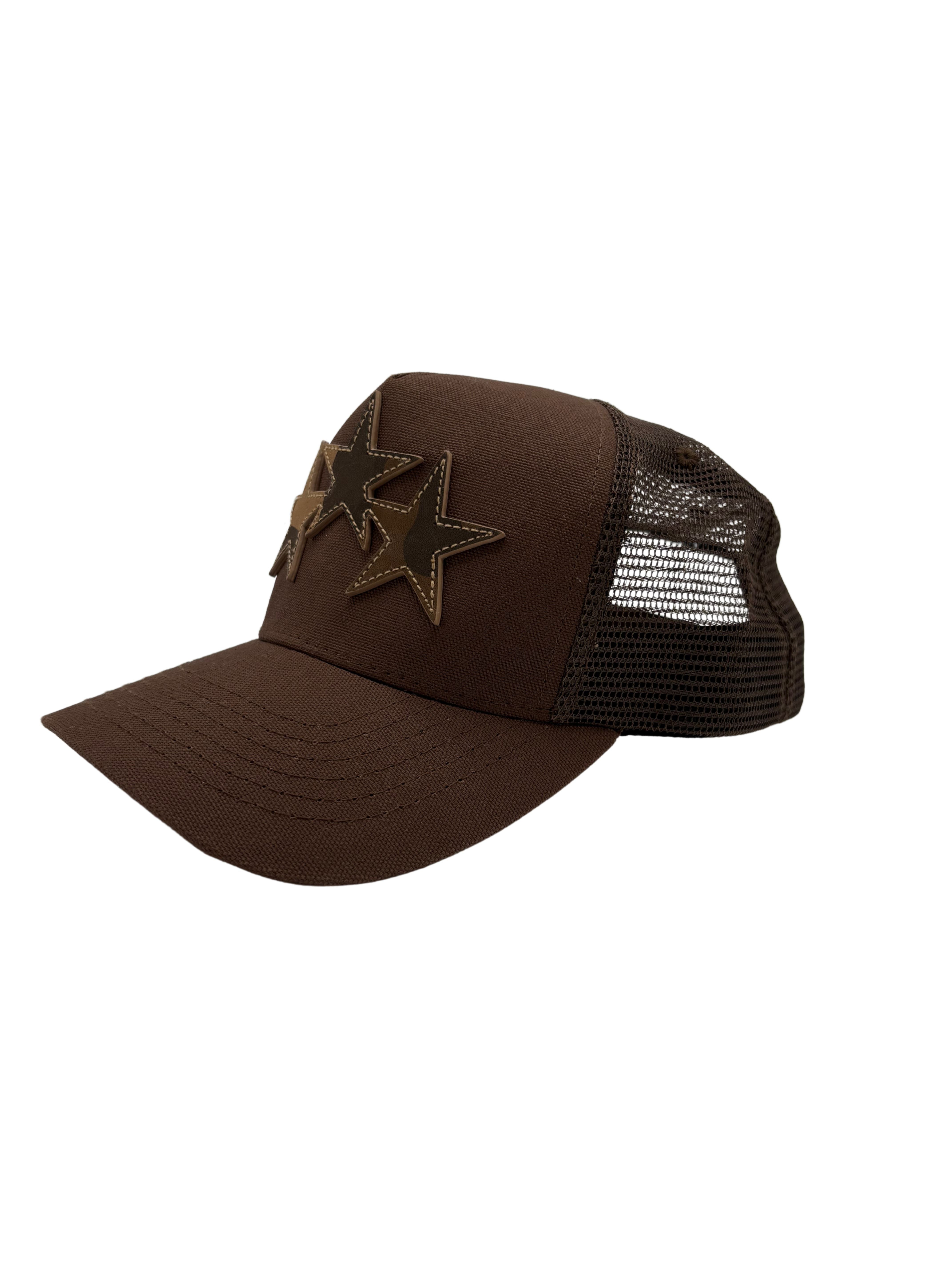 Amiri Three Star Trucker Cap - Brown NO SKU Amiri