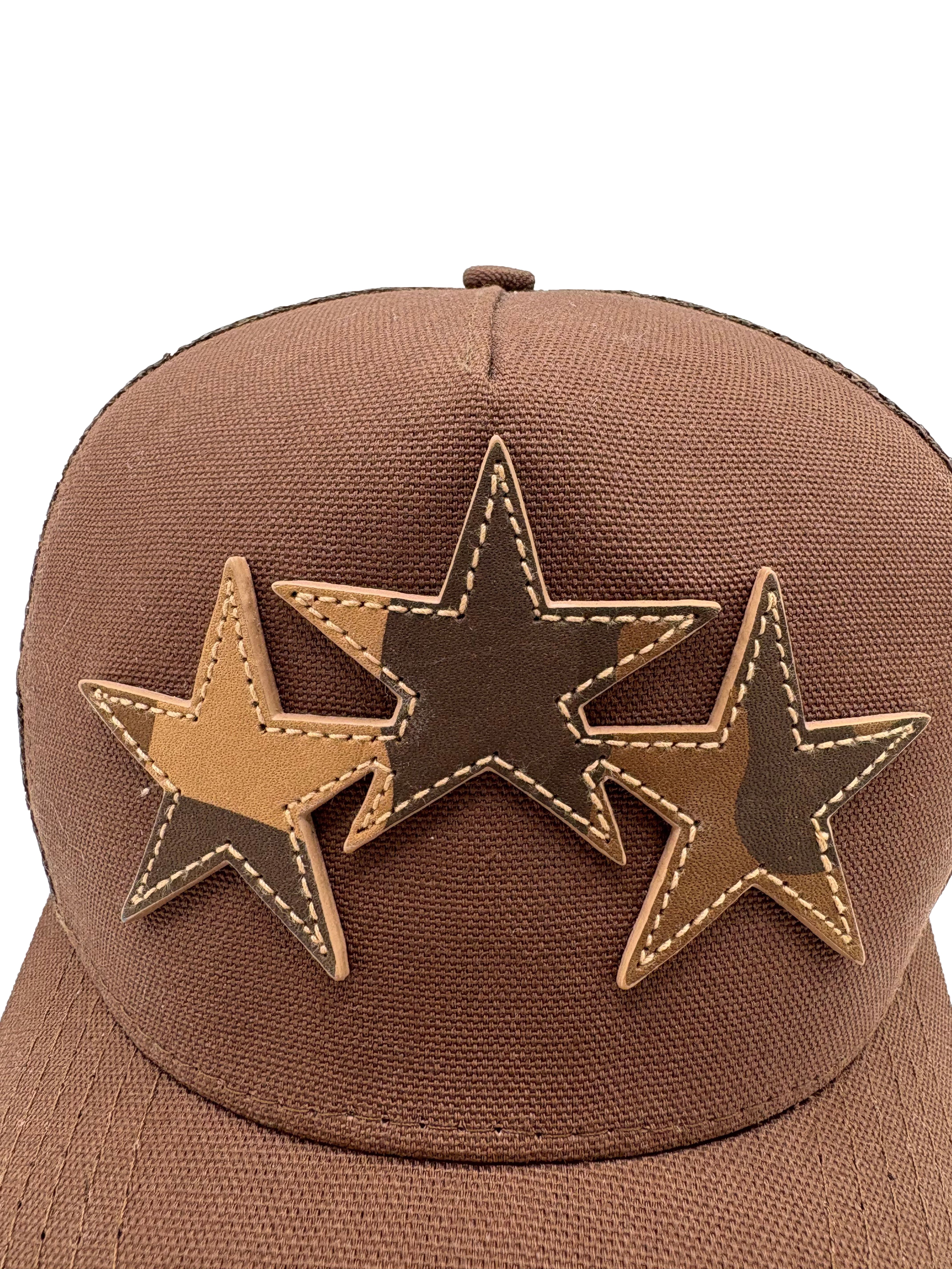 Amiri Three Star Trucker Cap - Brown NO SKU Amiri
