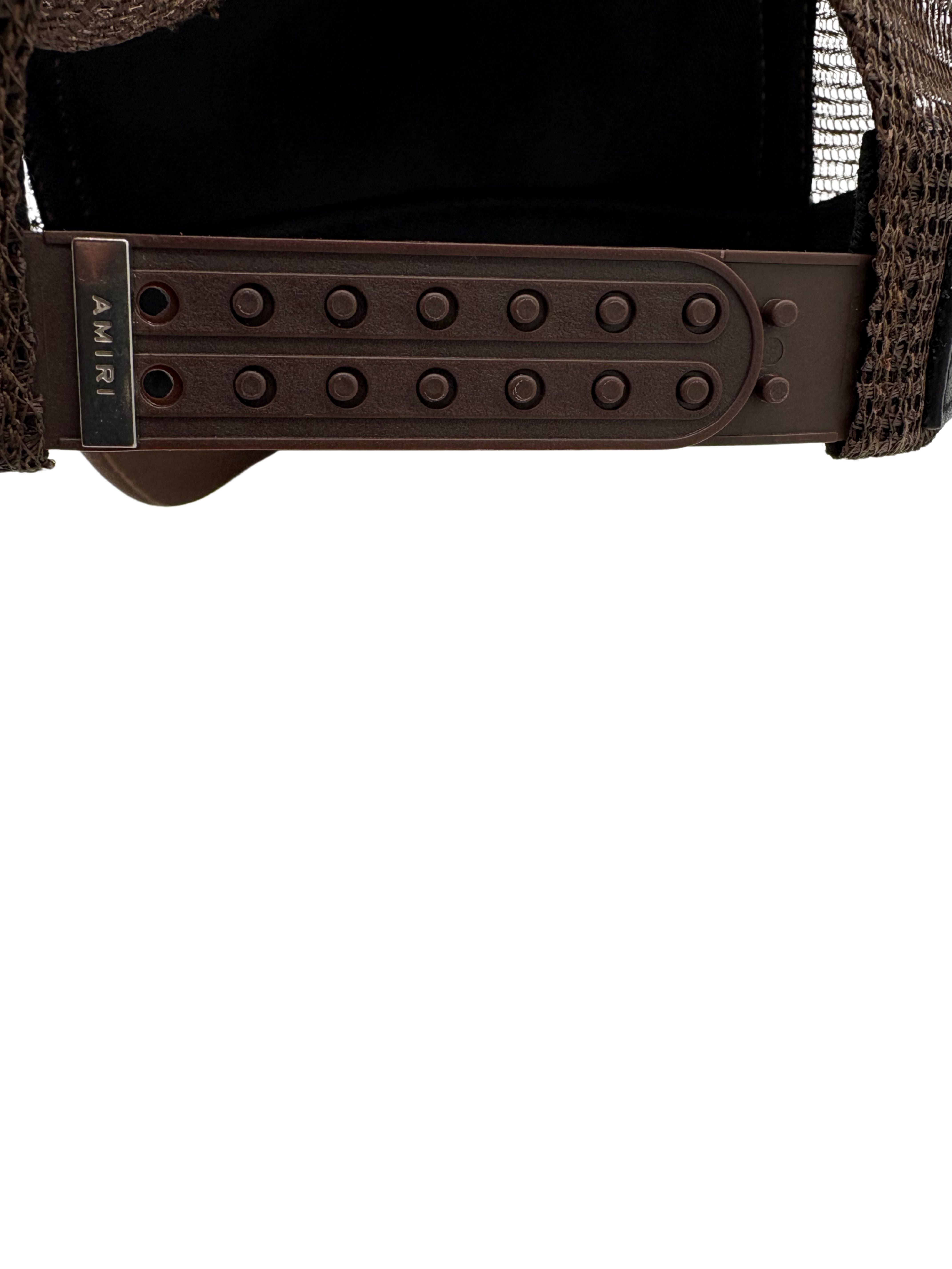 Amiri Three Star Trucker Cap - Brown NO SKU Amiri