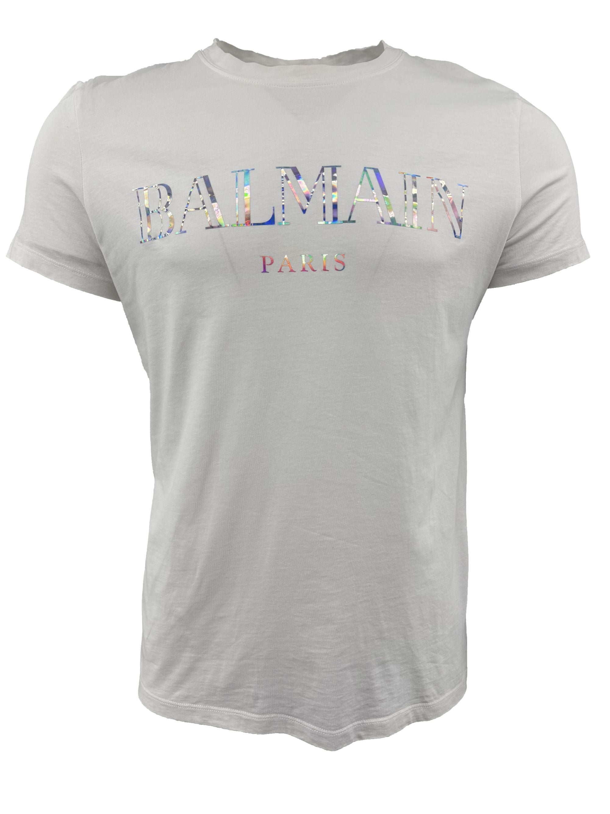 Balmain Foil Logo T-Shirt - White Balmain