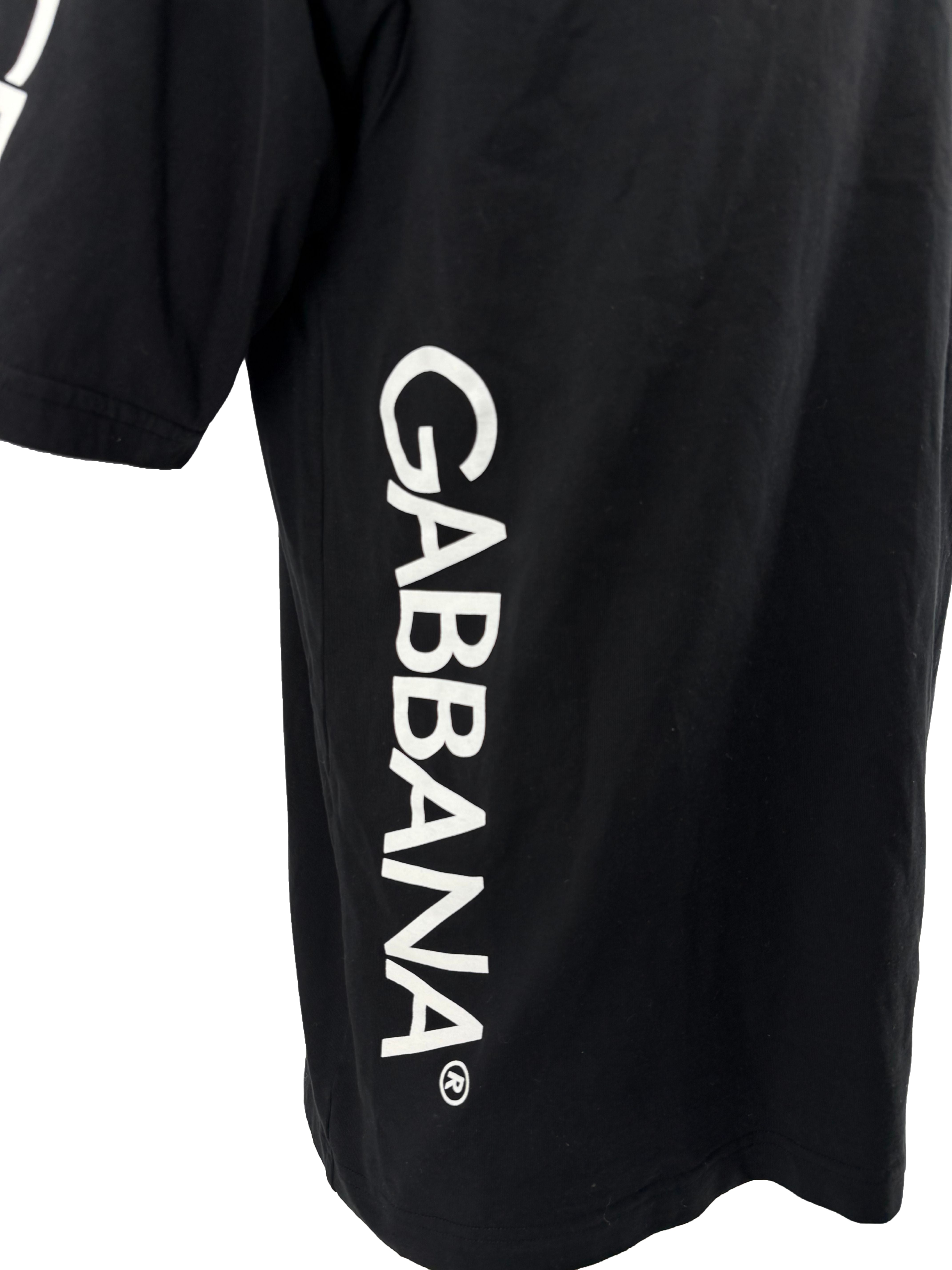 Dolce & Gabbana Side Printed Logo T-shirt - Black Dolce & Gabbana