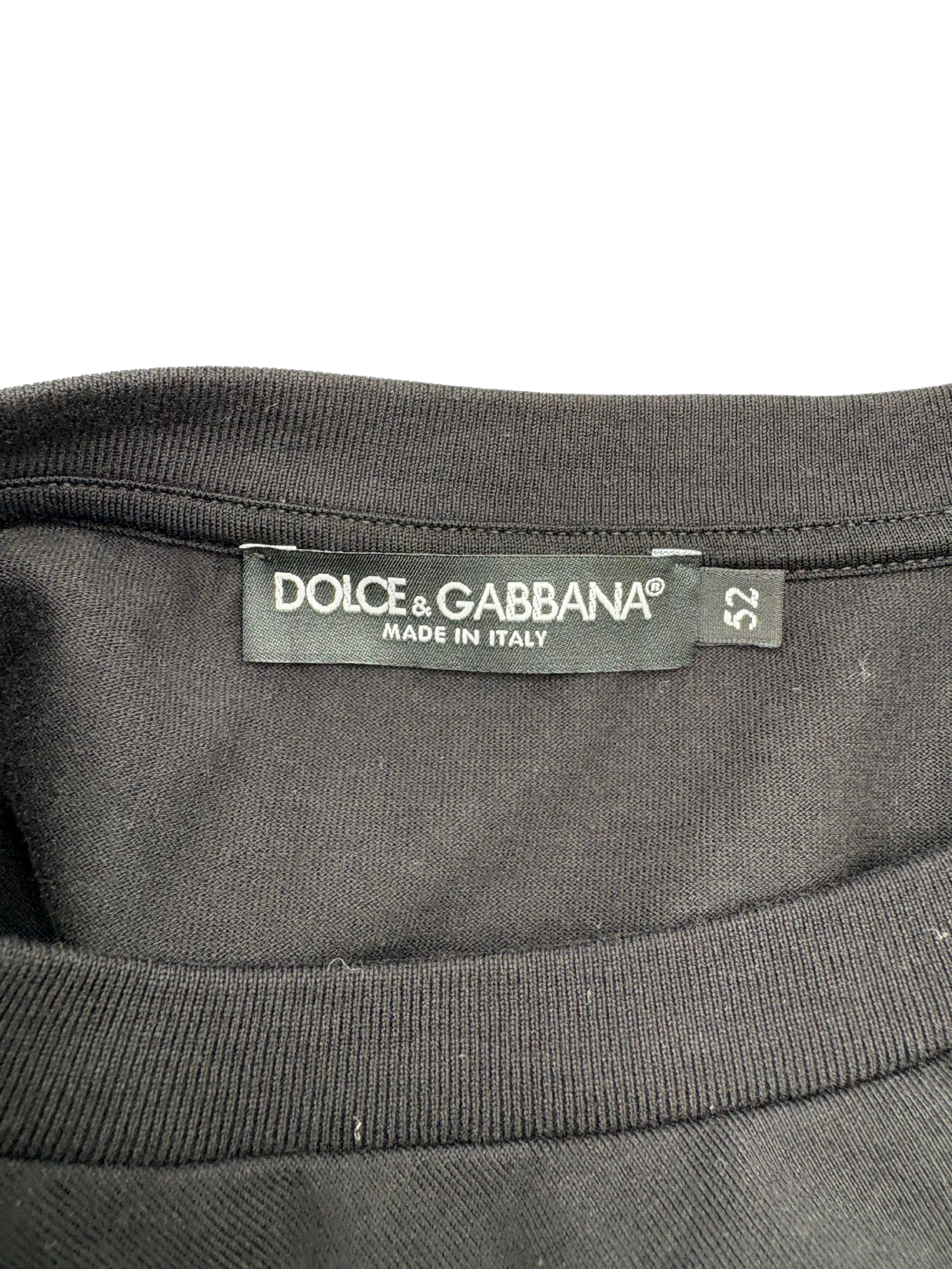 Dolce & Gabbana Side Printed Logo T-shirt - Black Dolce & Gabbana