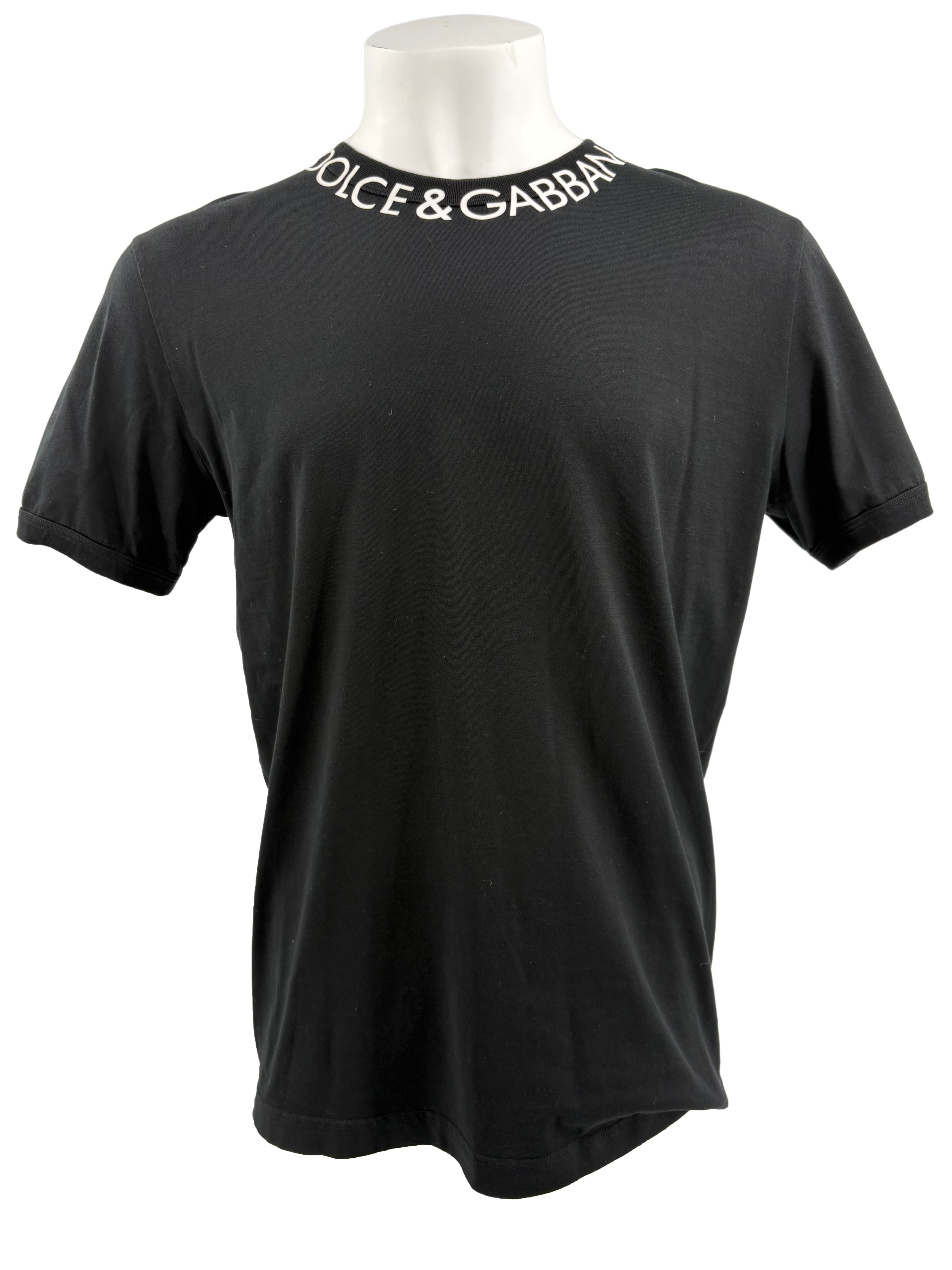 Dolce & Gabbana Neck Logo T-Shirt - Black Dolce & Gabbana