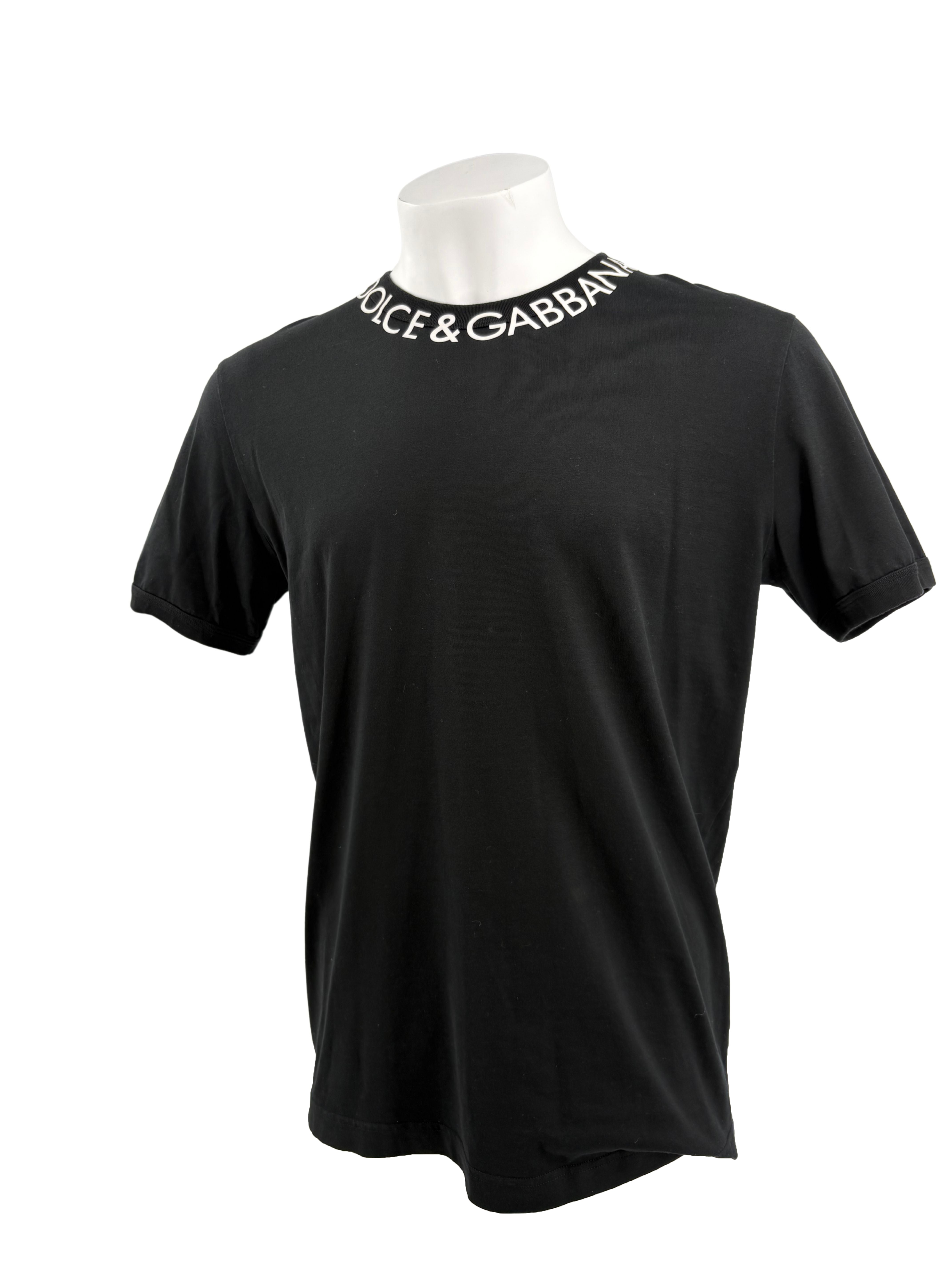 Dolce & Gabbana Neck Logo T-Shirt - Black Dolce & Gabbana