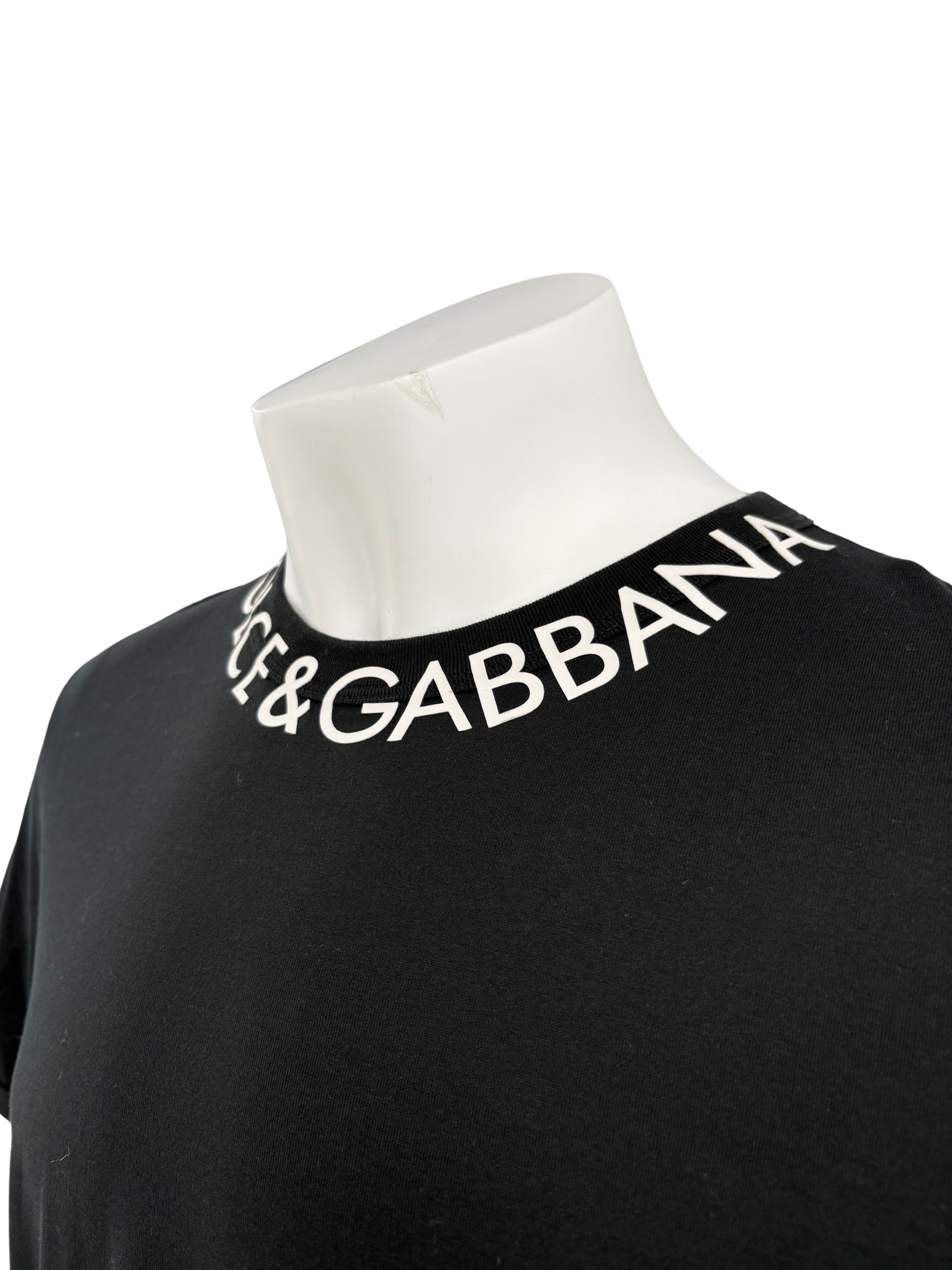 Dolce & Gabbana Neck Logo T-Shirt - Black Dolce & Gabbana