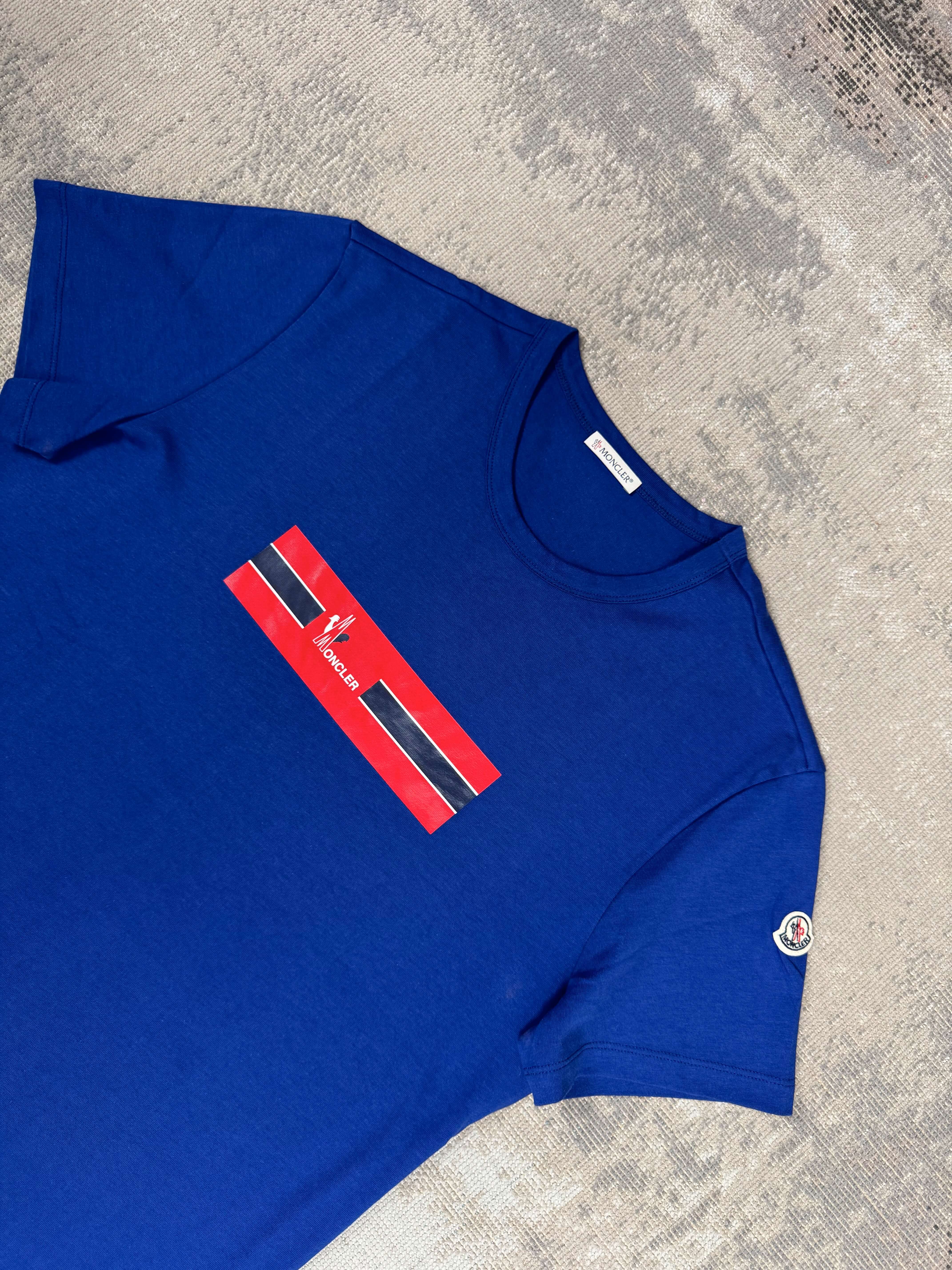 Moncler Patch Logo T-Shirt - Blue Privilege Supply Ltd
