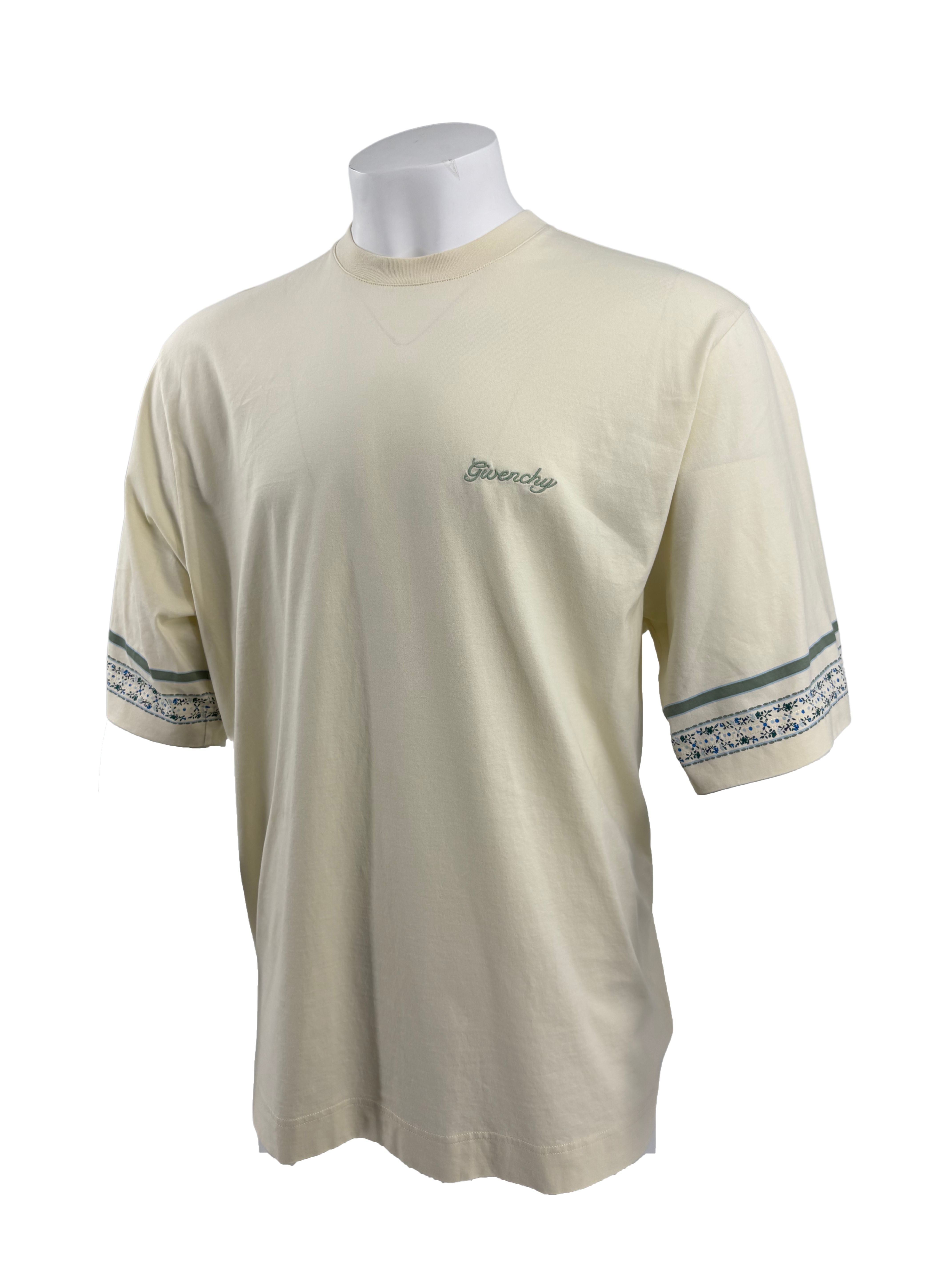 Givenchy Flower Sleeve T-Shirt - Ivory Givenchy