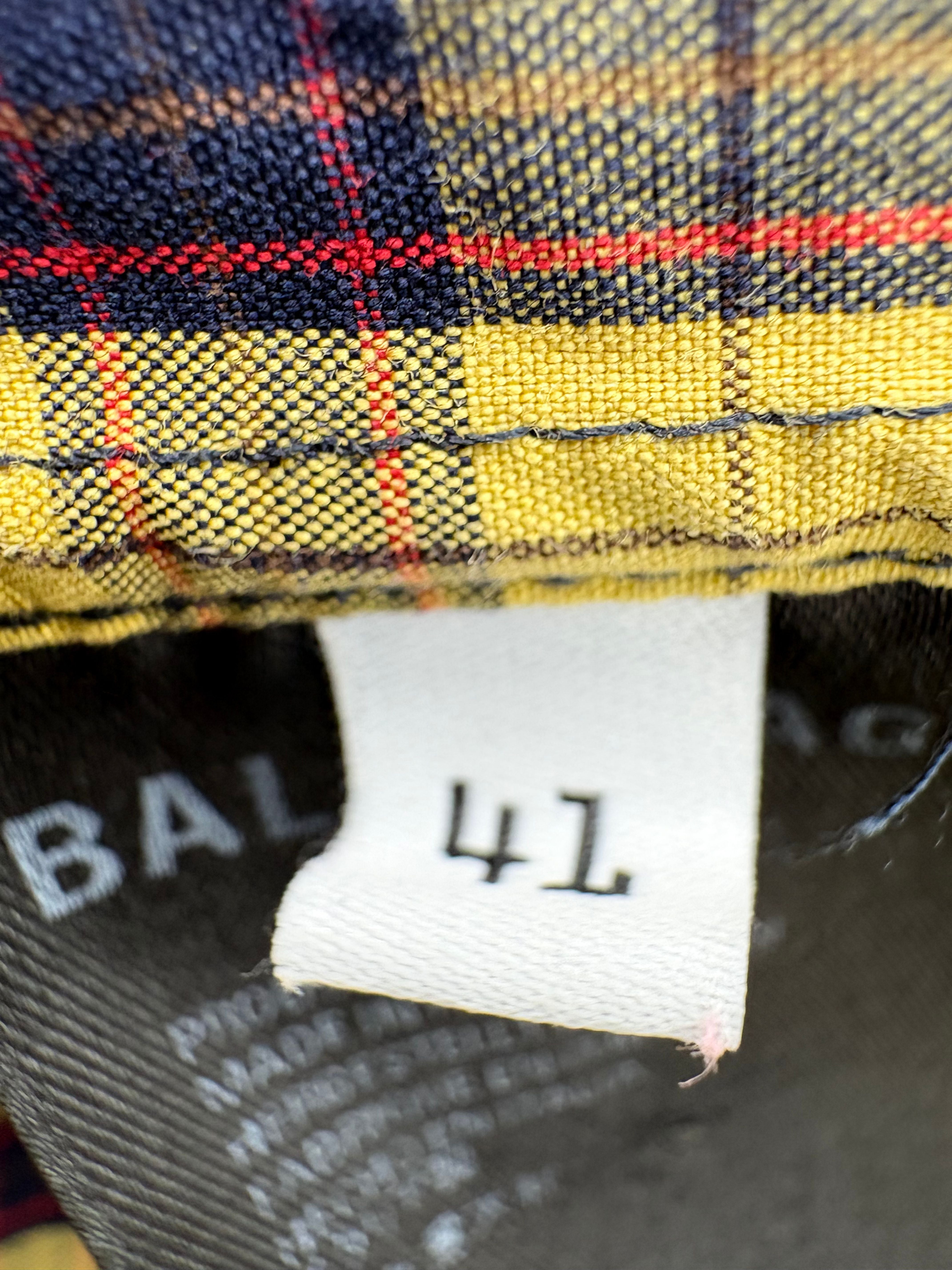 Balenciaga Plaid Print Hooded Overshirt - Yellow/Black