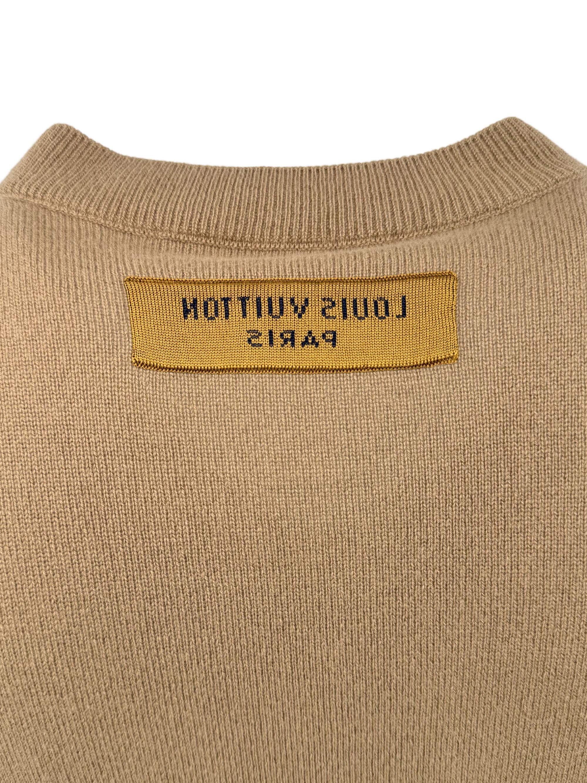 Louis Vuitton Embossed Cashmere Sweatshirt - Brown Louis Vuitton