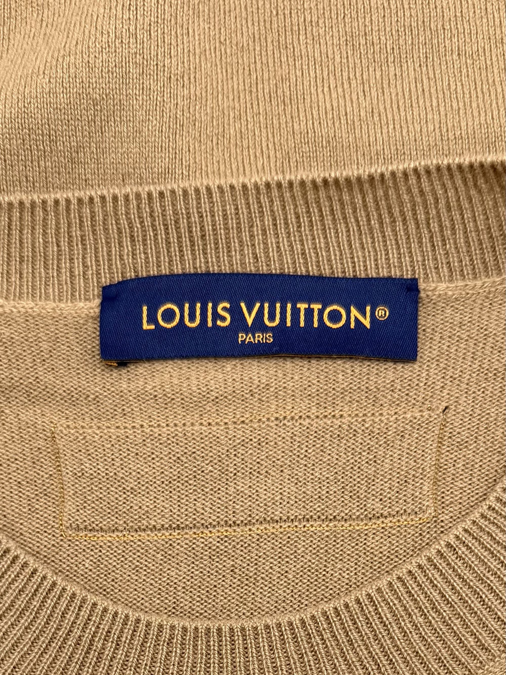 Louis Vuitton Embossed Cashmere Sweatshirt - Brown Louis Vuitton